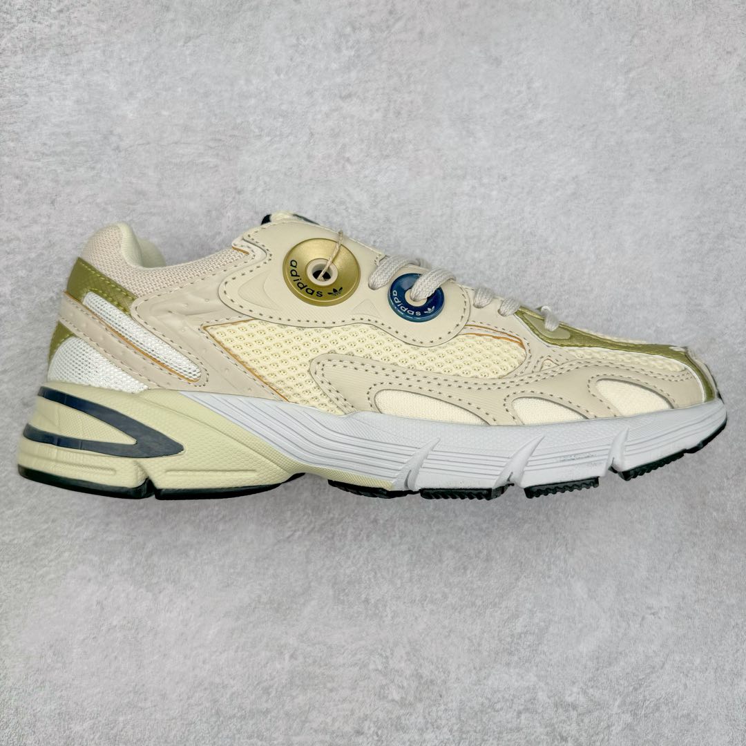 AD Original Astir 耐磨复古运动休闲鞋 鞋款灵感来自2000年代的跑步款式 鞋面和超大号孔眼进行更新复古色系搭配经典蓝白色 金色线条贯穿鞋身 增强鞋整体的流线感拼接设计 整体更显得有层次感，更有老爹鞋的味道网面透气设计 夏日出门也不会感到闷脚既舒适又透气带点稍微厚底的中底特殊材料 上脚偏软非常显高显瘦 休闲运动都可以搭配 尺码：35.5 36 36.5 37.5 38 38.5 39 40 40.5 41 42 42.5 43 44 44.5 45-选品中心