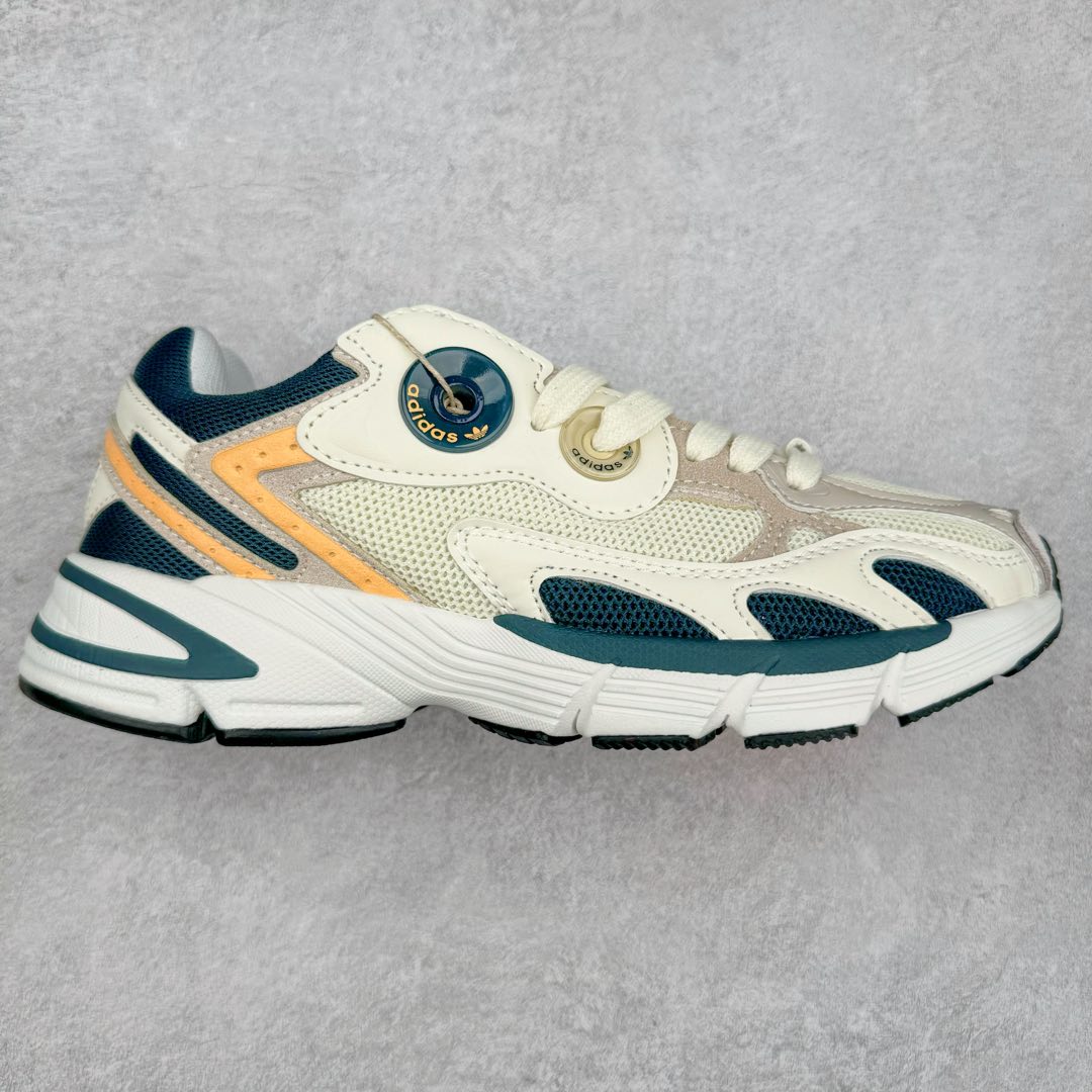 AD Original Astir 耐磨复古运动休闲鞋 鞋款灵感来自2000年代的跑步款式 鞋面和超大号孔眼进行更新复古色系搭配经典蓝白色 金色线条贯穿鞋身 增强鞋整体的流线感拼接设计 整体更显得有层次感，更有老爹鞋的味道网面透气设计 夏日出门也不会感到闷脚既舒适又透气带点稍微厚底的中底特殊材料 上脚偏软非常显高显瘦 休闲运动都可以搭配 尺码：35.5 36 36.5 37.5 38 38.5 39 40 40.5 41 42 42.5 43 44 44.5 45-选品中心