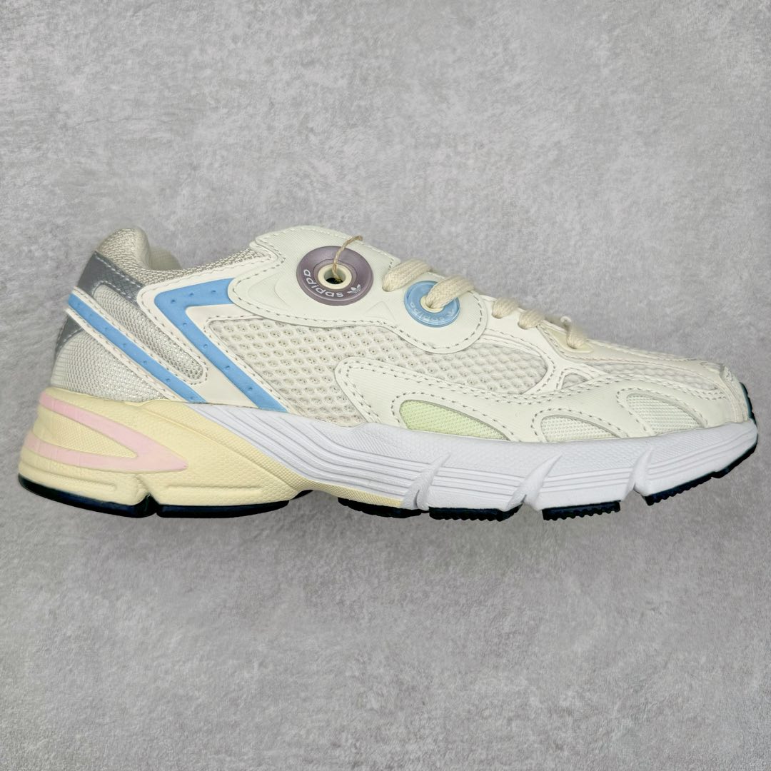 图片[4]-AD Original Astir 耐磨复古运动休闲鞋 鞋款灵感来自2000年代的跑步款式 鞋面和超大号孔眼进行更新复古色系搭配经典蓝白色 金色线条贯穿鞋身 增强鞋整体的流线感拼接设计 整体更显得有层次感，更有老爹鞋的味道网面透气设计 夏日出门也不会感到闷脚既舒适又透气带点稍微厚底的中底特殊材料 上脚偏软非常显高显瘦 休闲运动都可以搭配 尺码：35.5 36 36.5 37.5 38 38.5 39 40 40.5 41 42 42.5 43 44 44.5 45-选品中心