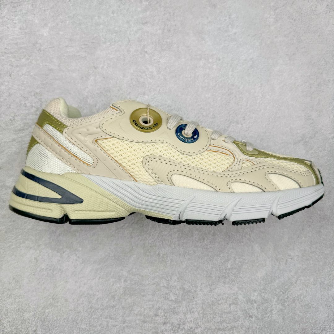 图片[2]-AD Original Astir 耐磨复古运动休闲鞋 鞋款灵感来自2000年代的跑步款式 鞋面和超大号孔眼进行更新复古色系搭配经典蓝白色 金色线条贯穿鞋身 增强鞋整体的流线感拼接设计 整体更显得有层次感，更有老爹鞋的味道网面透气设计 夏日出门也不会感到闷脚既舒适又透气带点稍微厚底的中底特殊材料 上脚偏软非常显高显瘦 休闲运动都可以搭配 尺码：35.5 36 36.5 37.5 38 38.5 39 40 40.5 41 42 42.5 43 44 44.5 45-选品中心