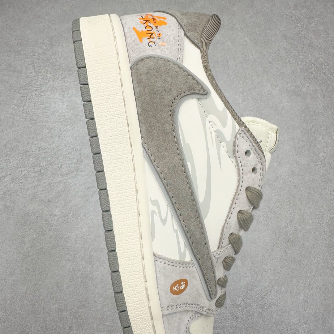 图片[6]-TS x Air Jordan AJ1 Low 倒钩低帮联名定制配色 DM6688-610 原厂内置气垫魔块 A模大底 头层小牛皮 鞋舌AJ原厂专用牛津布+AJ专用反口珍珠布+原厂无杂质高弹内里海棉+特殊封边弹力鞋带 尺码：36 36.5 37.5 38 38.5 39 40 40.5 41 42 42.5 43 44 44.5 45 46 47.5-选品中心