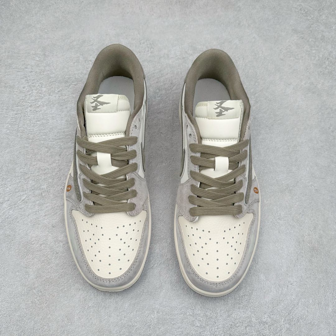 图片[2]-TS x Air Jordan AJ1 Low 倒钩低帮联名定制配色 DM6688-610 原厂内置气垫魔块 A模大底 头层小牛皮 鞋舌AJ原厂专用牛津布+AJ专用反口珍珠布+原厂无杂质高弹内里海棉+特殊封边弹力鞋带 尺码：36 36.5 37.5 38 38.5 39 40 40.5 41 42 42.5 43 44 44.5 45 46 47.5-选品中心