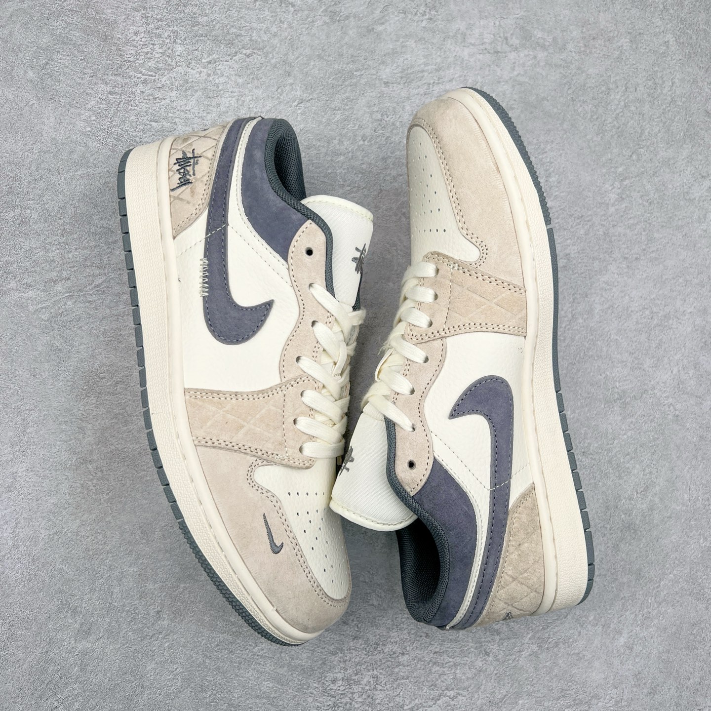 图片[3]-Air Jordan AJ1 Low 低帮定制 DM9188-014 原厂内置气垫魔块 A模大底 头层小牛皮 鞋舌AJ原厂专用牛津布+AJ专用反口珍珠布+原厂无杂质高弹内里海棉+特殊封边弹力鞋带 尺码：36 36.5 37.5 38 38.5 39 40 40.5 41 42 42.5 43 44 44.5 45 46 47.5-选品中心