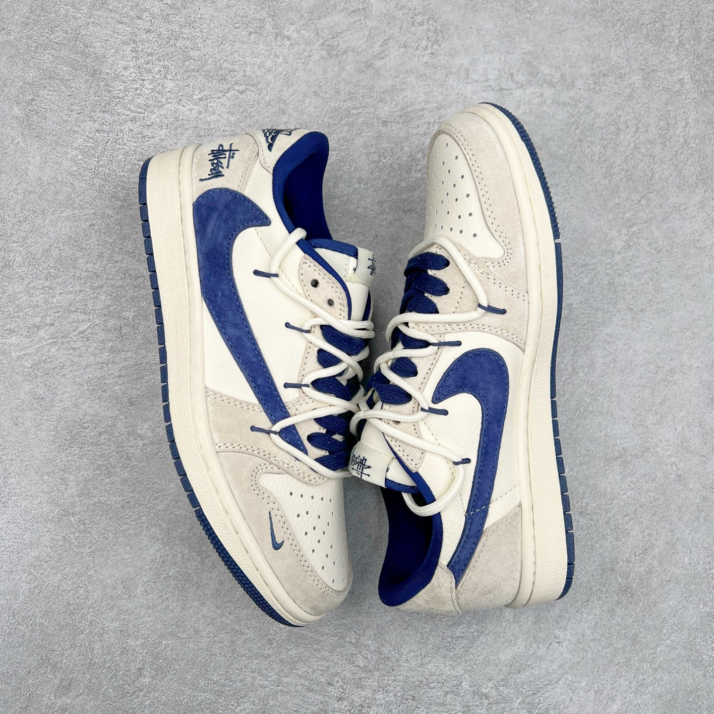 图片[3]-TS x Air Jordan AJ1 Low 倒钩低帮联名定制配色 DM9288-003 原厂内置气垫魔块 A模大底 头层小牛皮 鞋舌AJ原厂专用牛津布+AJ专用反口珍珠布+原厂无杂质高弹内里海棉+特殊封边弹力鞋带 尺码：36 36.5 37.5 38 38.5 39 40 40.5 41 42 42.5 43 44 44.5 45 46 47.5-选品中心