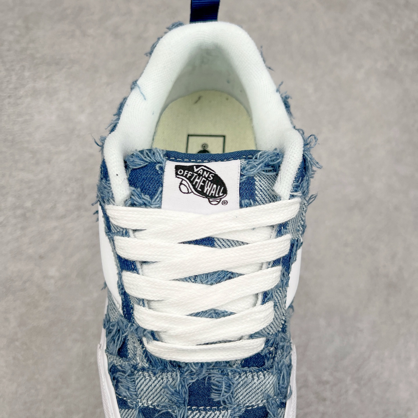 图片[5]-Vans Knu Skool 蛇年限定 蓝色方格流苏牛津布特色工艺 范斯低帮复古休闲胖胖面包鞋 尺码：35 36 36.5 37 38 38.5 39 40 40.5 41 42 42.5 43 44-选品中心