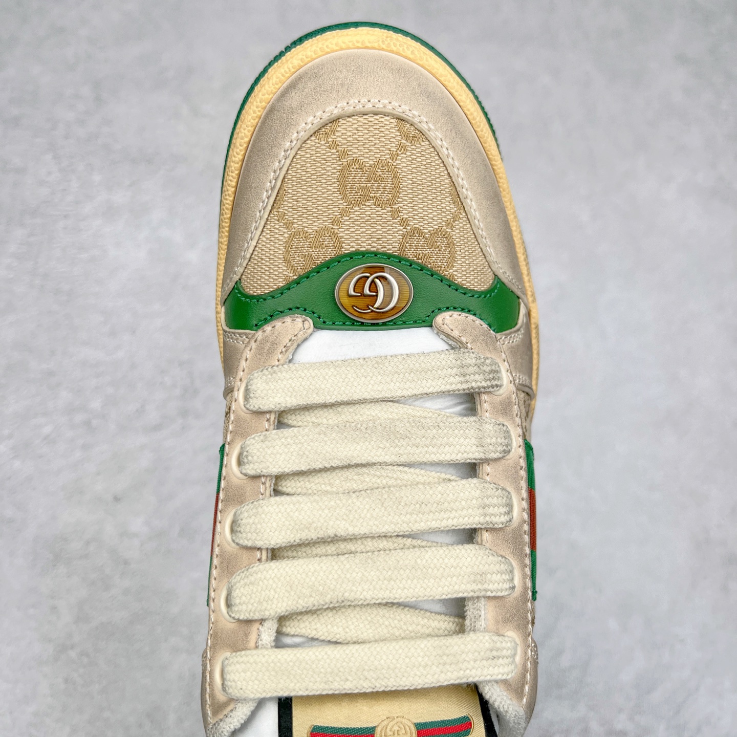 图片[4]-Gucci 古驰 Screener 运动休闲时装奢侈品系列 GG珐琅扣 擦脏做旧小脏鞋 高端零售海淘商家混卖版本 东莞纯原品质 原鞋对照工艺生产 原厂一致色泽度玛瑙珐琅GG扣 原版一致鞋舌鞋带处擦脏工艺 全套原版包装外盒配件 意大利进口磨砂头层牛皮 后跟原版一致哑光丝印烫金字体 全网独家复刻细节 ）同源出厂真丝绸防尘鞋套袋 原装雪梨形超软沙绒纸团 工艺无缝细空胶技术 原版一致私模开发大底 尺码：35 36 37 38 39 40 41 42 43 44 45-选品中心