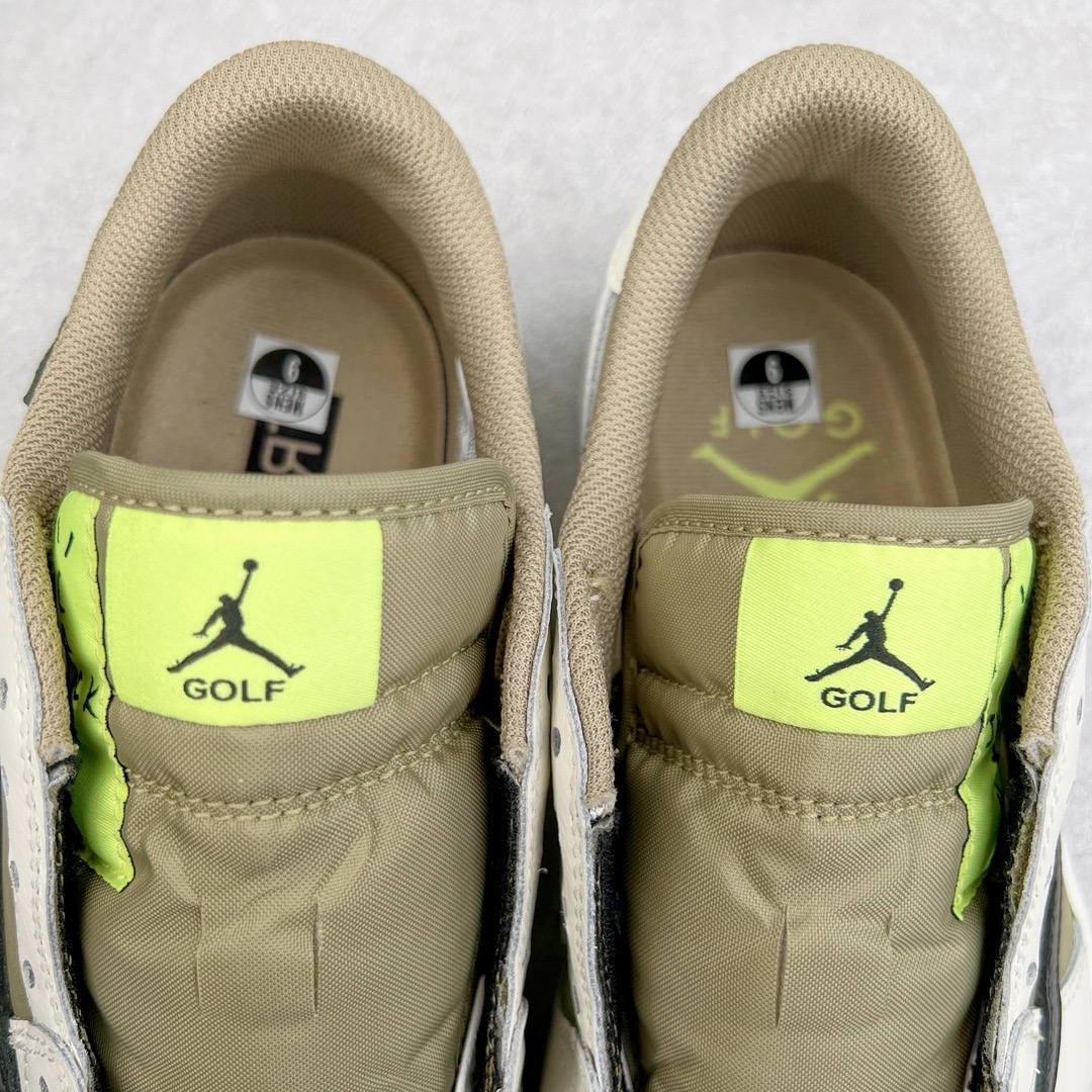 图片[11]-＃PK纯原 Travis Scott x Air Jordan AJ1 Low Golf \\\”Olive\\\” TS联名倒钩6.0高尔夫低帮 橄榄绿 FZ3124-200 圈内最强倒钩系列 高端零售特供批次 产品品控稳定性领先行业 各方面均可对飙L版 良心定价不杀猪 SZ原厂全套原楦原纸板冲刀磨具开发 原厂皮料加持 原厂港宝加持定型后跟R度完美 同源原厂电绣 鬼脸飞翼针数密度立体效果一致 百分百一致原鞋 原厂拉帮工艺 针距密度一致 后跟弧度收口自然不对折 极致一眼正品既视感 进口玻璃冲刀皮料裁剪零毛边 全鞋电脑针车工艺 品控清洁度最高QC检验标准 免检产品 原厂订购鞋盒、鞋标、防尘纸、鞋撑、鞋带 追求极致的原厂味道 尺码：36 36.5 37.5 38 38.5 39 40 40.5 41 42 42.5 43 44 44.5 45 46 47.5-选品中心