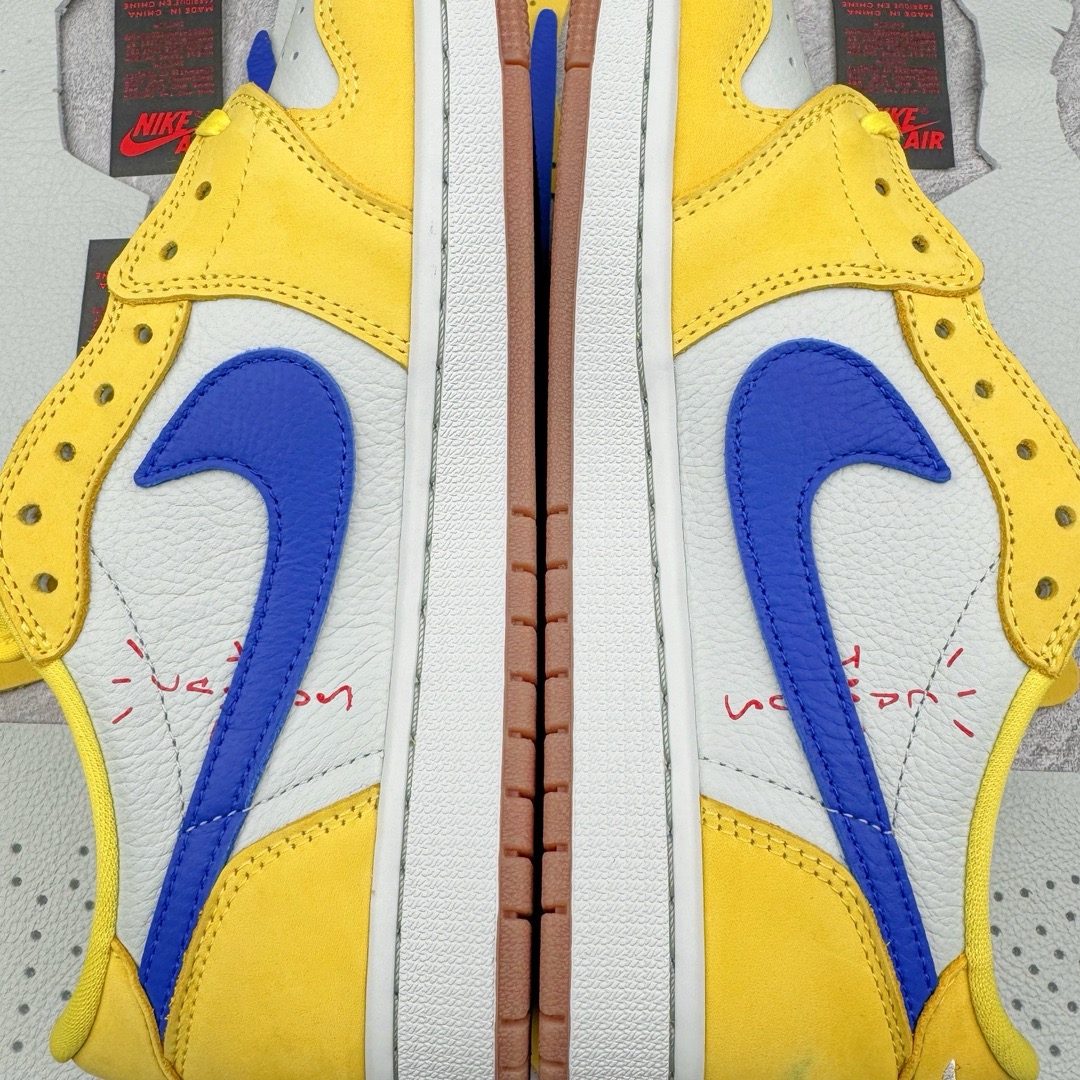 图片[11]-＃PK原厂裁片裸鞋 Travis Scott x Air Jordan AJ1 Low OG SP TS联名倒钩8.0低帮 黄蓝色 DZ4137-700 XC原厂全套原裁片 小手一抖两万飞走 目前市面唯一流出的一套 各大球鞋大咖曝光就是这套 区别市面看图做货 全套原厂生产指令 内外盒标包装纸鞋带配件均同步公司发售大货 已全方位校对 放心开冲 裸鞋 渠道货 玩家 随意操作 尺码：36 36.5 37.5 38 38.5 39 40 40.5 41 42 42.5 43 44 44.5 45 46 47.5-选品中心