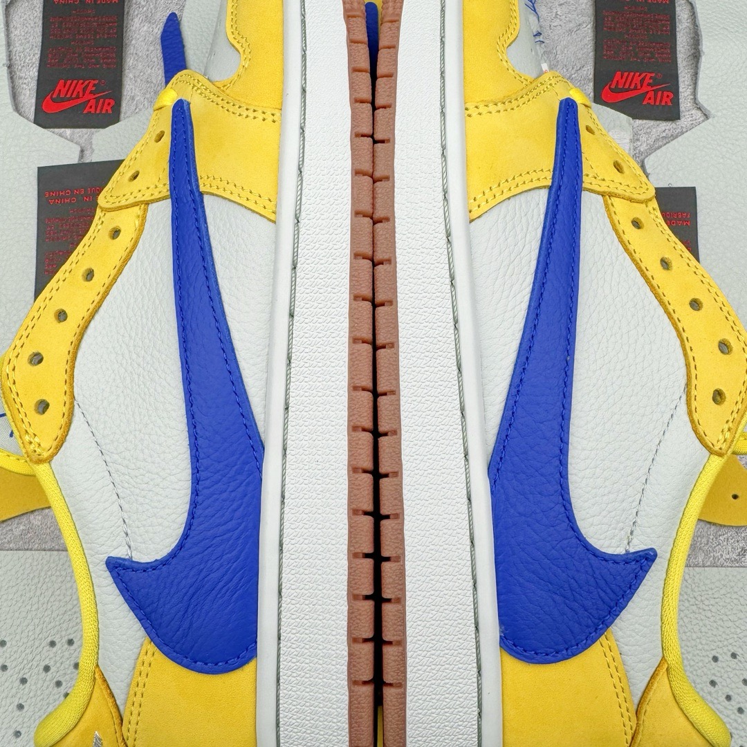 图片[10]-＃PK原厂裁片裸鞋 Travis Scott x Air Jordan AJ1 Low OG SP TS联名倒钩8.0低帮 黄蓝色 DZ4137-700 XC原厂全套原裁片 小手一抖两万飞走 目前市面唯一流出的一套 各大球鞋大咖曝光就是这套 区别市面看图做货 全套原厂生产指令 内外盒标包装纸鞋带配件均同步公司发售大货 已全方位校对 放心开冲 裸鞋 渠道货 玩家 随意操作 尺码：36 36.5 37.5 38 38.5 39 40 40.5 41 42 42.5 43 44 44.5 45 46 47.5-选品中心