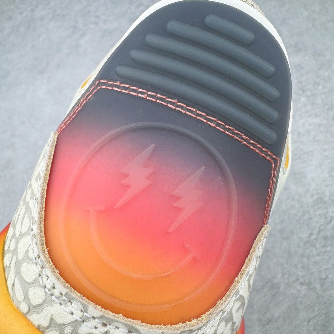 图片[11]-＃PK纯原 J Balvin x Air Jordan AJ3 联名白蓝红 彩虹渐变 FN0344-901 目前市场最推荐的产品 市场唯一正确批次 操刀耗时半年巨作 超合理的单价 拒绝高利润 全套原纸板楦头开发 原厂大底磨具加持立体防滑纹理 原装可视Air Sole气垫 原汁原味最完美的三代版型 唯一正确鞋头趴度弧度高度鞋身腰线 原厂TPU彩虹扎染后跟饰片 正确内里反口里网布 皮料菱角分明不变形无多余毛边 广东原厂zp同批次手工大底描漆拉丝 市场唯一原厂鞋扣模具 原厂织唛标 原厂飞人电绣工艺 尾指中部跳三针 独家绑鞋带手法 印刷中底布 四线拉帮 米色美纹纸贴合固定 进口港宝加持 后跟自然饱满 全鞋荧光划线卡点 追求极致完美 每一双都是工艺品 多重QC质检 超越公司货的品控标准 实实在在的免检产品 尺码：40 40.5 41 42 42.5 43 44 44.5 45 46 47.5 48.5-选品中心