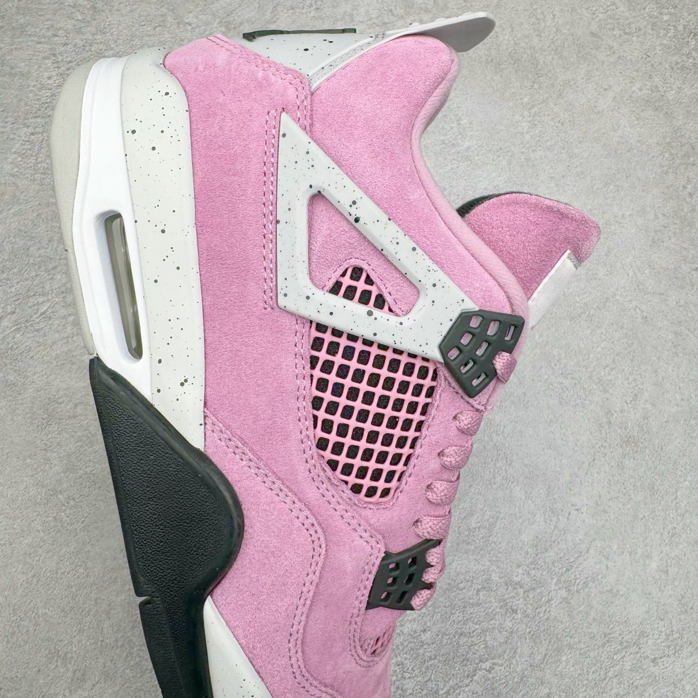 图片[6]-＃OG纯原 Air Jordan AJ4 WMNS \\\”Orchid\\\”猛男粉 AQ9129-501 耗时多个月巨作 重金购买原楦原纸板 确保原汁原味 完美呈现四代版型 原厂织唛标 市面唯一采用原装皮料 正确网格工艺 全方位一致匹配官方细节 尺码：36 36.5 37.5 38 38.5 39 40 40.5 41 42 42.5 43 44 44.5 45 46 47.5-选品中心