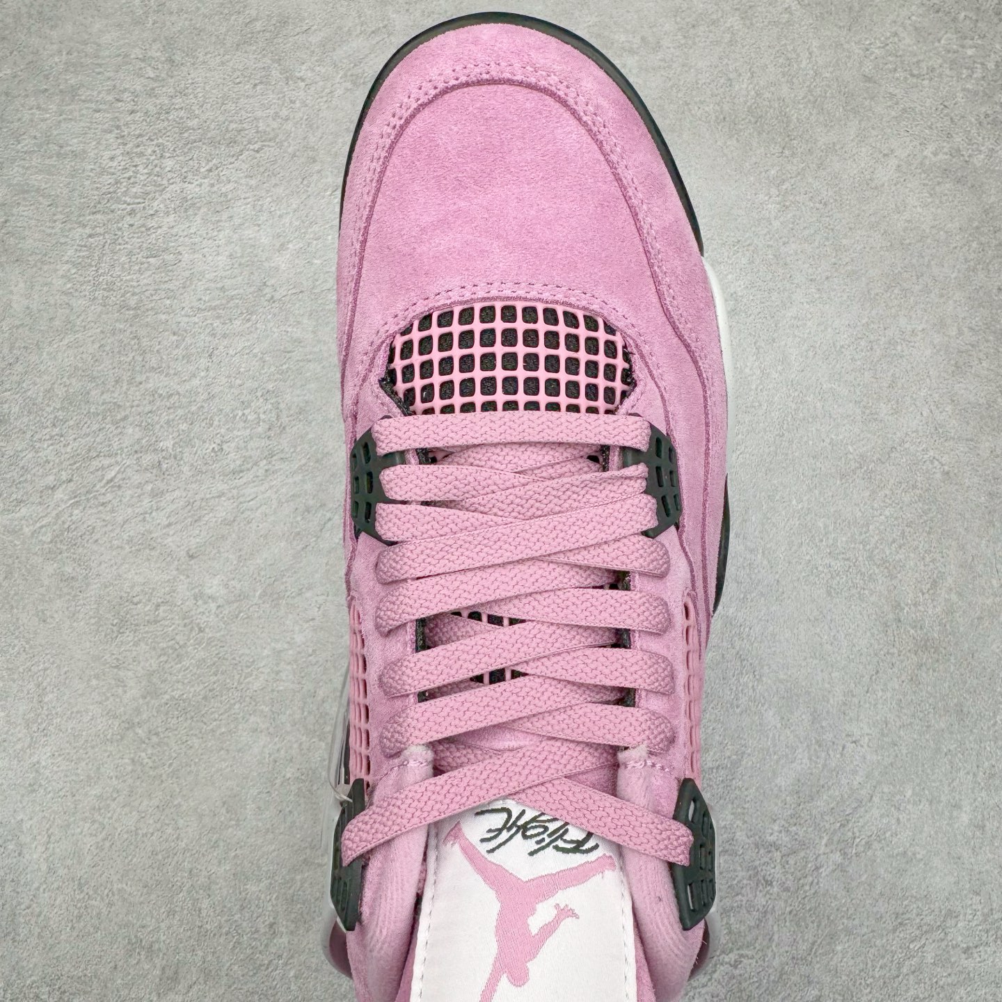 图片[4]-＃OG纯原 Air Jordan AJ4 WMNS \\\”Orchid\\\”猛男粉 AQ9129-501 耗时多个月巨作 重金购买原楦原纸板 确保原汁原味 完美呈现四代版型 原厂织唛标 市面唯一采用原装皮料 正确网格工艺 全方位一致匹配官方细节 尺码：36 36.5 37.5 38 38.5 39 40 40.5 41 42 42.5 43 44 44.5 45 46 47.5-选品中心