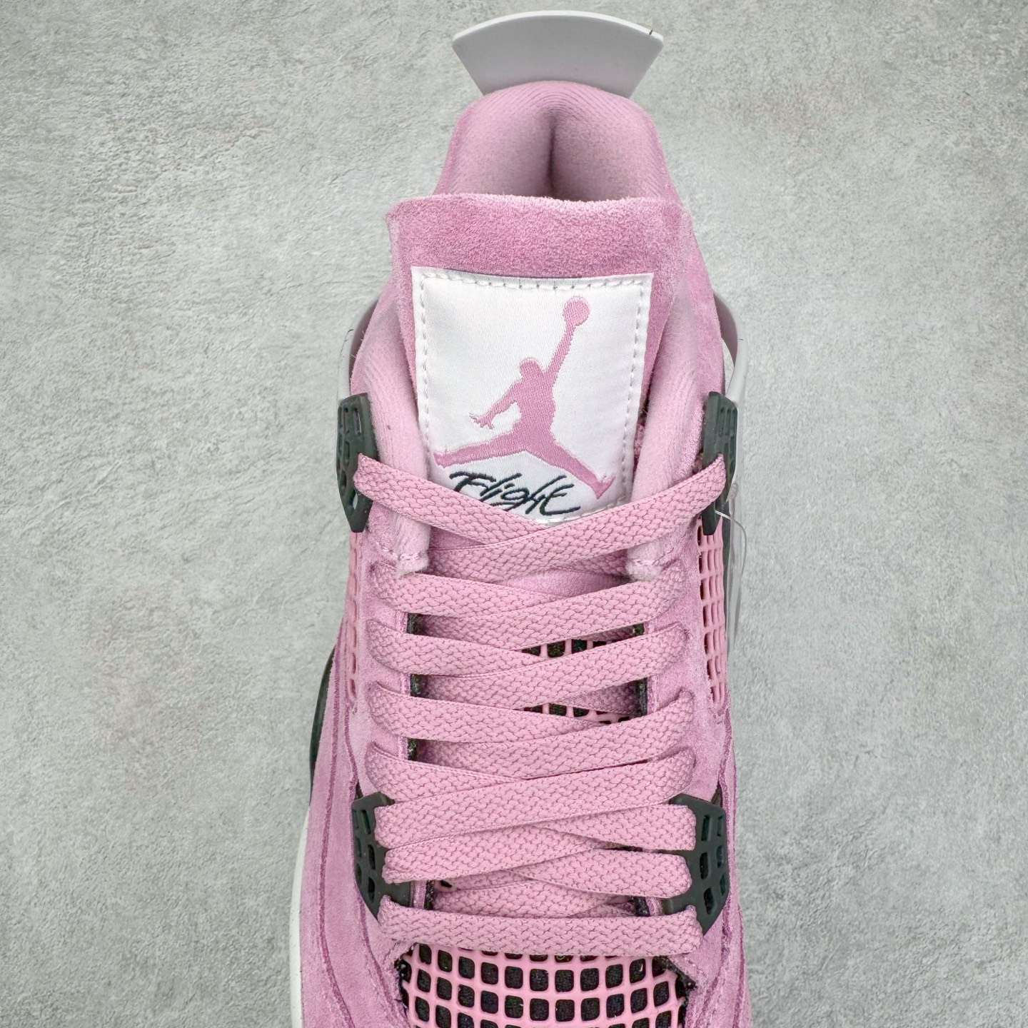 图片[5]-＃OG纯原 Air Jordan AJ4 WMNS \\\”Orchid\\\”猛男粉 AQ9129-501 耗时多个月巨作 重金购买原楦原纸板 确保原汁原味 完美呈现四代版型 原厂织唛标 市面唯一采用原装皮料 正确网格工艺 全方位一致匹配官方细节 尺码：36 36.5 37.5 38 38.5 39 40 40.5 41 42 42.5 43 44 44.5 45 46 47.5-选品中心