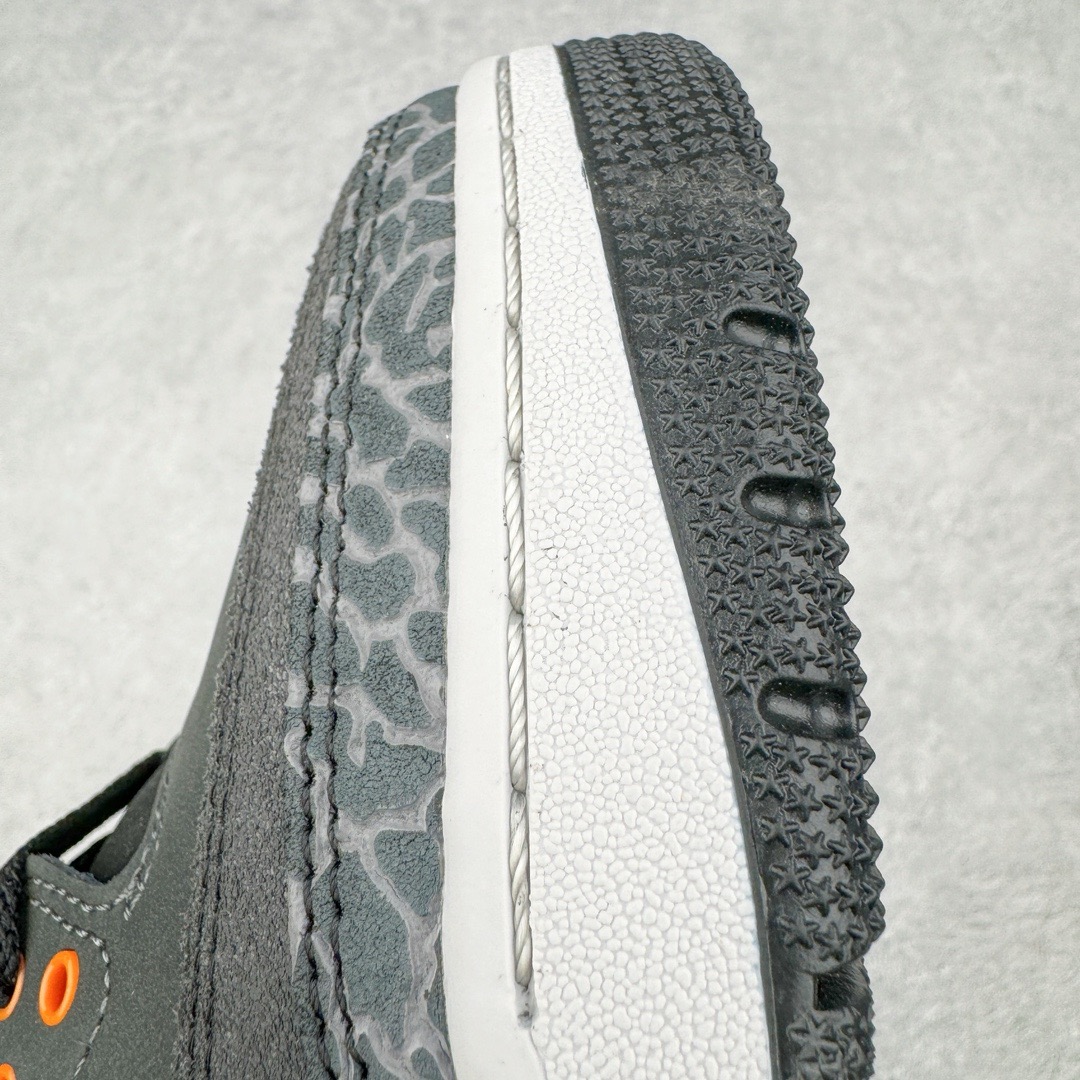 图片[15]-＃KZ神版 Air Jordan AJ3 Retro 恐惧 CT8532-080 独家外贸特供尺码含45.5 48.5 国内外口碑最好最推荐的产品 市场中端王者 亲自操刀耗时半年巨作 全套原纸板楦头开发 原厂大底磨具加持立体防滑纹理 原装可视Air Sole气垫 原汁原味最完美的三代版型 唯一正确鞋头趴度弧度高度鞋身腰线 此版本只针对中端市场 皮料材质有所更替 其他数据细节工艺流程均保持一致 绝不口嗨 细节品控鞋型随意秒杀市面3XX 4XX 原厂TPU后跟饰片 正确内里反口里网布 皮料菱角分明不变形无多余毛边 正确手工大底描漆拉丝 市场唯一原厂鞋扣模具 原厂织唛标 原厂飞人电绣工艺 尾指中部跳三针 独家绑鞋带手法 印刷中底布 四线拉帮 米色美纹纸贴合固定 进口港宝加持 后跟自然饱满 全鞋荧光划线卡点 追求极致完美 每一双都是工艺品 多重QC质检 超越公司货的品控标准 实实在在的免检产品 尺码：40 40.5 41 42 42.5 43 44 44.5 45 45.5 46 47.5 48.5-选品中心