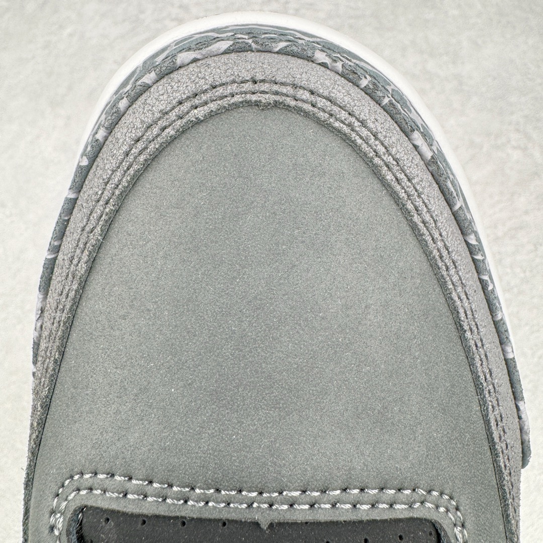 图片[14]-＃KZ神版 Air Jordan AJ3 Retro 恐惧 CT8532-080 独家外贸特供尺码含45.5 48.5 国内外口碑最好最推荐的产品 市场中端王者 亲自操刀耗时半年巨作 全套原纸板楦头开发 原厂大底磨具加持立体防滑纹理 原装可视Air Sole气垫 原汁原味最完美的三代版型 唯一正确鞋头趴度弧度高度鞋身腰线 此版本只针对中端市场 皮料材质有所更替 其他数据细节工艺流程均保持一致 绝不口嗨 细节品控鞋型随意秒杀市面3XX 4XX 原厂TPU后跟饰片 正确内里反口里网布 皮料菱角分明不变形无多余毛边 正确手工大底描漆拉丝 市场唯一原厂鞋扣模具 原厂织唛标 原厂飞人电绣工艺 尾指中部跳三针 独家绑鞋带手法 印刷中底布 四线拉帮 米色美纹纸贴合固定 进口港宝加持 后跟自然饱满 全鞋荧光划线卡点 追求极致完美 每一双都是工艺品 多重QC质检 超越公司货的品控标准 实实在在的免检产品 尺码：40 40.5 41 42 42.5 43 44 44.5 45 45.5 46 47.5 48.5-选品中心