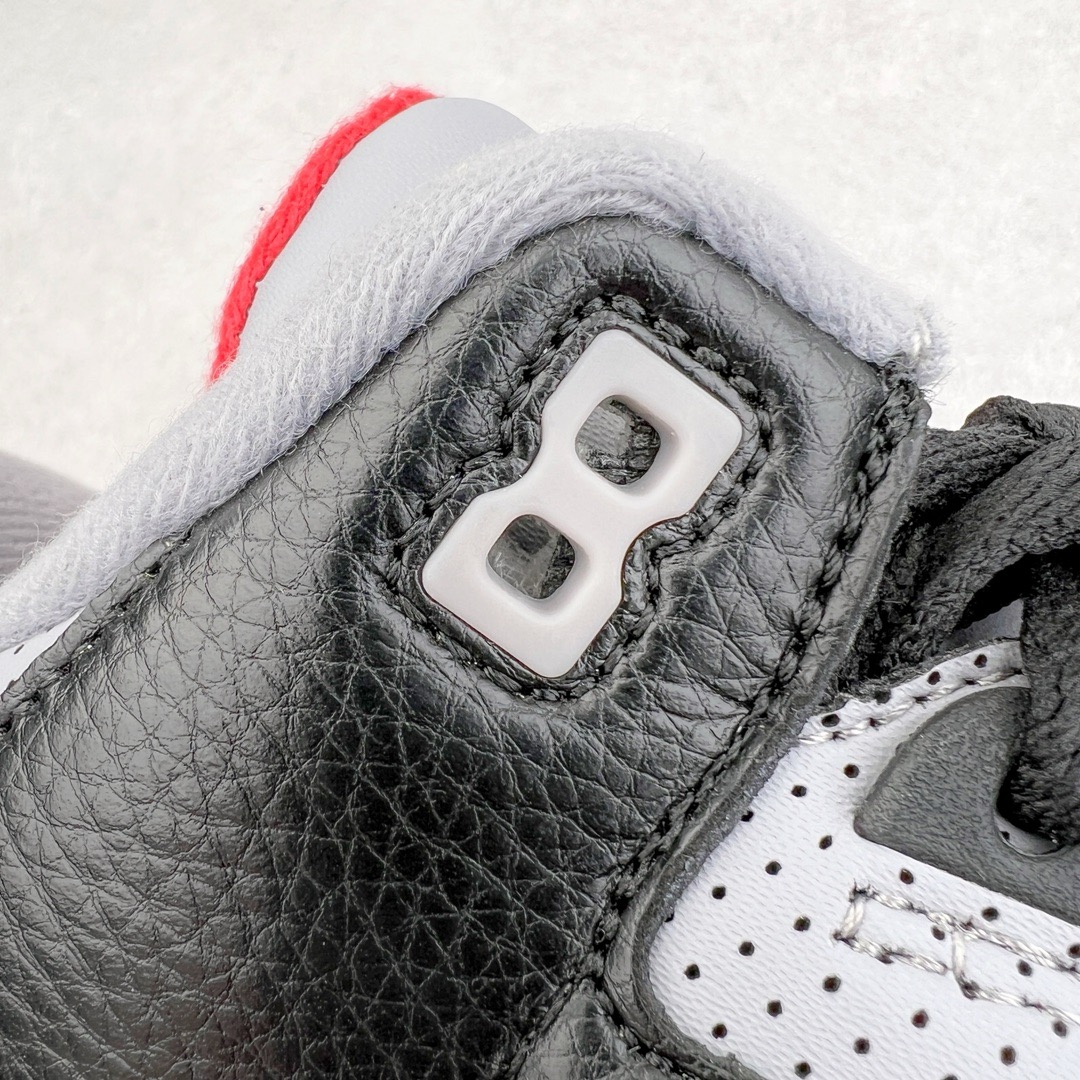 图片[16]-＃KZ神版 Air Jordan AJ3 Retro 黑水泥 854262-001 独家外贸特供尺码含45.5 48.5 国内外口碑最好最推荐的产品 市场中端王者 亲自操刀耗时半年巨作 全套原纸板楦头开发 原厂大底磨具加持立体防滑纹理 原装可视Air Sole气垫 原汁原味最完美的三代版型 唯一正确鞋头趴度弧度高度鞋身腰线 此版本只针对中端市场 皮料材质有所更替 其他数据细节工艺流程均保持一致 绝不口嗨 细节品控鞋型随意秒杀市面3XX 4XX 原厂TPU后跟饰片 正确内里反口里网布 皮料菱角分明不变形无多余毛边 正确手工大底描漆拉丝 市场唯一原厂鞋扣模具 原厂织唛标 原厂飞人电绣工艺 尾指中部跳三针 独家绑鞋带手法 印刷中底布 四线拉帮 米色美纹纸贴合固定 进口港宝加持 后跟自然饱满 全鞋荧光划线卡点 追求极致完美 每一双都是工艺品 多重QC质检 超越公司货的品控标准 实实在在的免检产品 尺码：40 40.5 41 42 42.5 43 44 44.5 45 45.5 46 47.5 48.5-选品中心