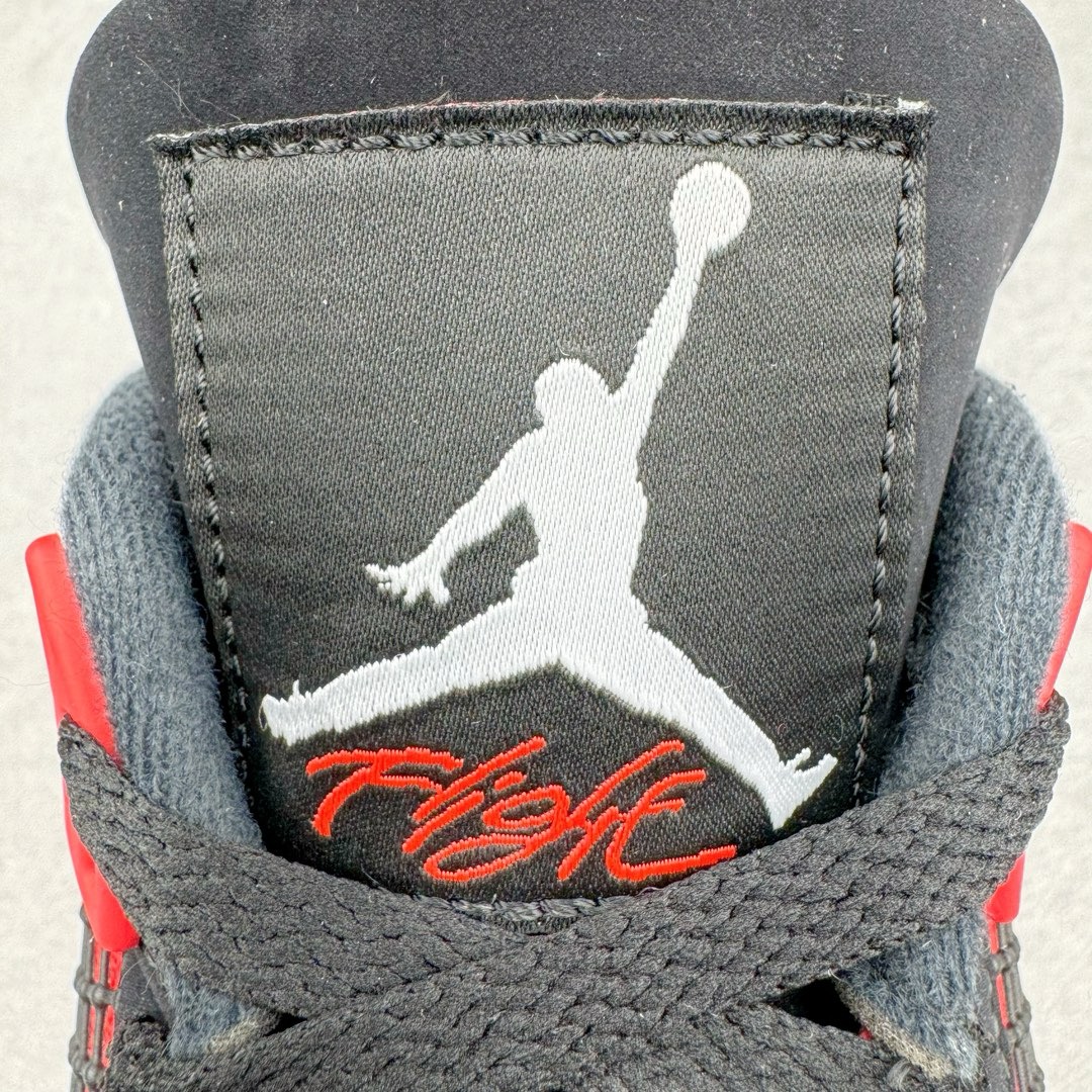 图片[12]-＃lw纯原 Air Jordan AJ4 Retro \\\”Red Thunder\\\” 黑红雷电 CT8527-016 第一梯队最新批次 细节多次校对改良 接近完美 细节达到可过鉴定标准 耗时半年巨作 全套原纸板楦头开发 原厂特供皮料加持 确保原汁原味 完美呈现四代版型 一比一鞋头弧度高度鞋身弧度 数据细节工艺流程均保持原鞋一致 原厂TPU网格鞋带扣 正确内里网布 菱角分明不变形无多余毛边 柔软性质感一致于原鞋 原厂织唛标 原厂飞人电绣工艺 尾指中部跳三针 独家绑鞋带手法 印刷中底布 四线拉帮 米色美纹纸贴合固定 进口港宝加持 后跟自然饱满 全鞋荧光划线卡点 追求极致完美 每一双都是工艺品 多重QC质检 超越公司货的品控标准 实实在在的免检产品 尺码：40 40.5 41 42 42.5 43 44 44.5 45 46 47.5 48.5-选品中心