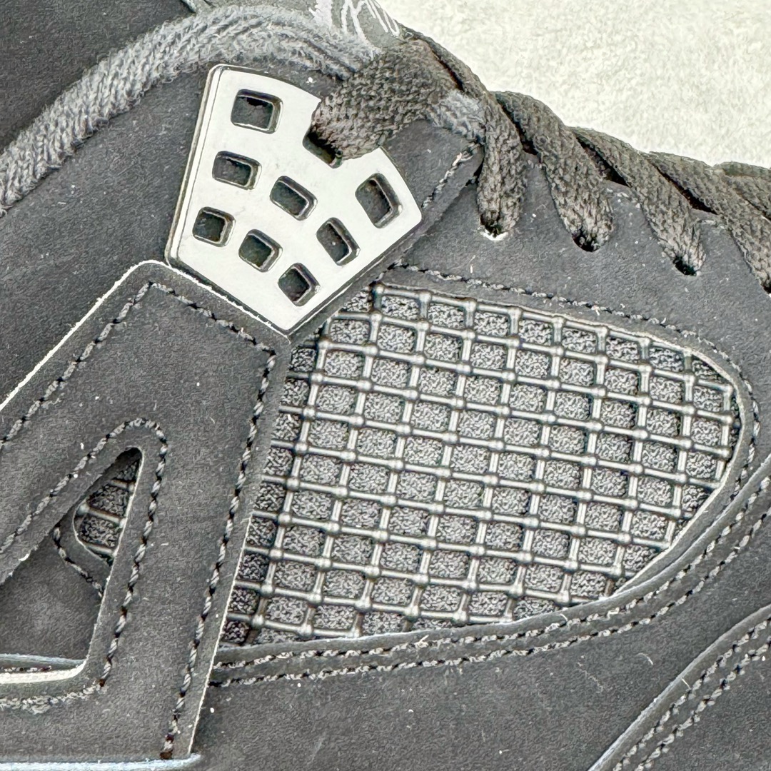 图片[20]-＃lw纯原 Air Jordan AJ4 \\\”black Cat\\\” 黑猫 CU1110-010 第一梯队最新批次 细节多次校对改良 接近完美 细节达到可过鉴定标准 耗时半年巨作 全套原纸板楦头开发 原厂特供皮料加持 确保原汁原味 完美呈现四代版型 一比一鞋头弧度高度鞋身弧度 数据细节工艺流程均保持原鞋一致 原厂TPU网格鞋带扣 正确内里网布 菱角分明不变形无多余毛边 柔软性质感一致于原鞋 原厂织唛标 原厂飞人电绣工艺 尾指中部跳三针 独家绑鞋带手法 印刷中底布 四线拉帮 米色美纹纸贴合固定 进口港宝加持 后跟自然饱满 全鞋荧光划线卡点 追求极致完美 每一双都是工艺品 多重QC质检 超越公司货的品控标准 实实在在的免检产品 尺码：40 40.5 41 42 42.5 43 44 44.5 45 46 47.5 48.5-选品中心