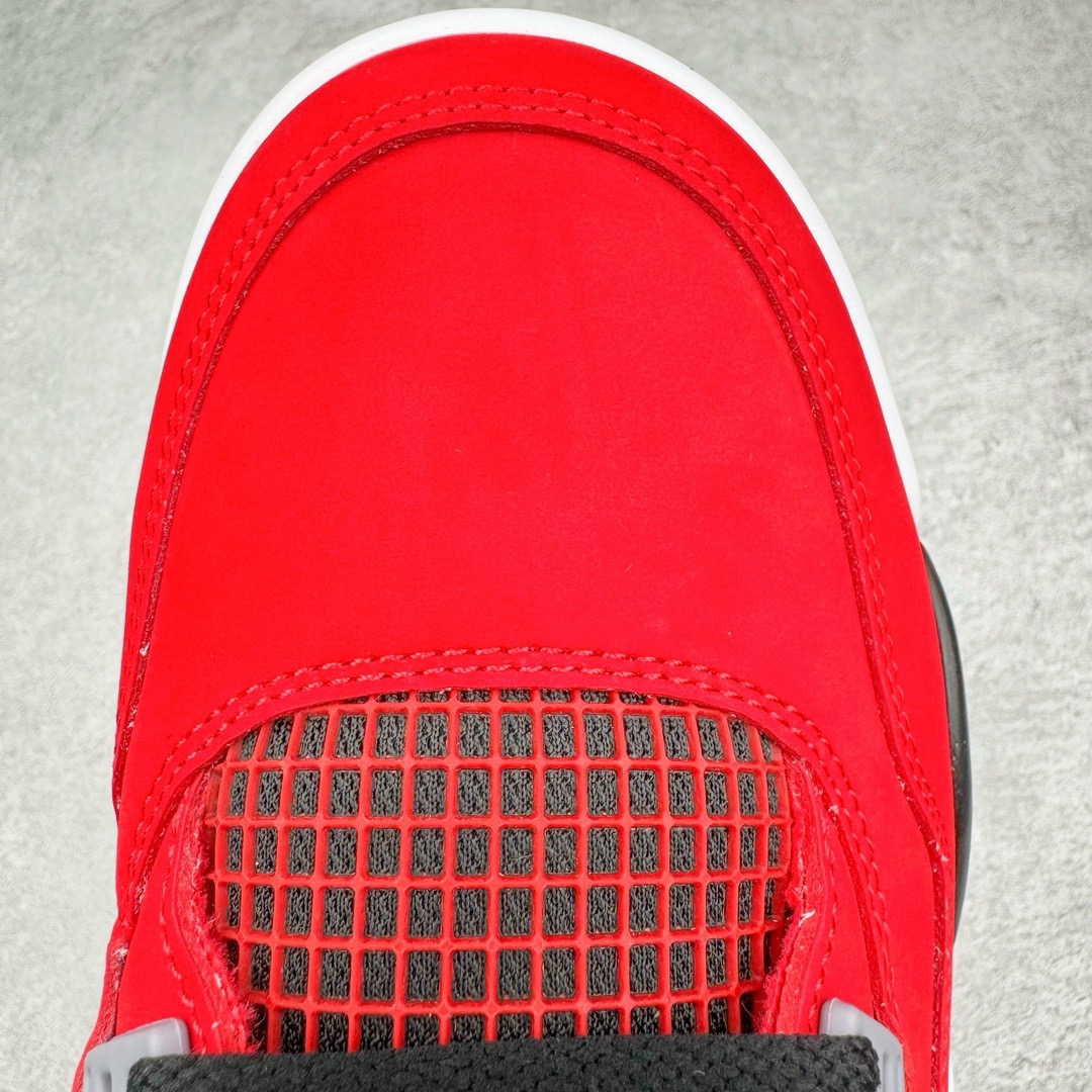 图片[18]-＃GX Air Jordan AJ4 Retro 愤怒公牛红色 308497-603 圈内最强四代 独家外贸特供尺码含 45.5 49.5 50.5 耗时半年巨作 全套原纸板楦头开发 原厂特供皮料加持 确保原汁原味 完美呈现四代版型 一比一鞋头弧度高度鞋身弧度 数据细节工艺流程均保持原鞋一致 原厂TPU网格鞋带扣 正确内里网布 菱角分明不变形无多余毛边 柔软性质感一致于原鞋 市场唯一原厂鞋扣模具 背面可见隐藏注塑口 原厂织唛标 原厂飞人电绣工艺 尾指中部跳三针 独家绑鞋带手法 印刷中底布 四线拉帮 米色美纹纸贴合固定 进口港宝加持 后跟自然饱满 全鞋荧光划线卡点 追求极致完美 每一双都是工艺品 多重QC质检 超越公司货的品控标准 实实在在的免检产品 尺码：40 40.5 41 42 42.5 43 44 44.5 45 45.5 46 47.5 48.5 49.5 50.5-选品中心