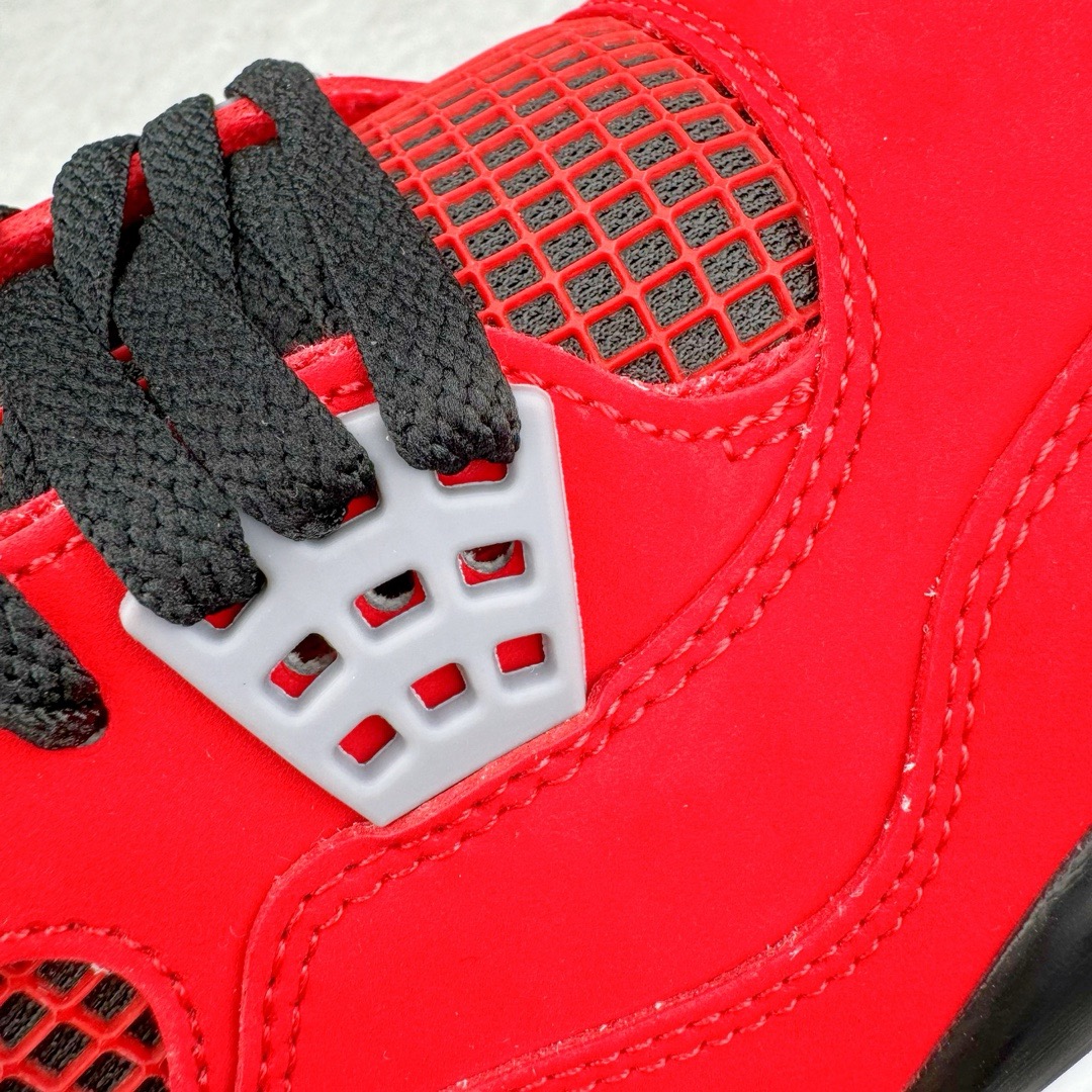 图片[16]-＃GX Air Jordan AJ4 Retro 愤怒公牛红色 308497-603 圈内最强四代 独家外贸特供尺码含 45.5 49.5 50.5 耗时半年巨作 全套原纸板楦头开发 原厂特供皮料加持 确保原汁原味 完美呈现四代版型 一比一鞋头弧度高度鞋身弧度 数据细节工艺流程均保持原鞋一致 原厂TPU网格鞋带扣 正确内里网布 菱角分明不变形无多余毛边 柔软性质感一致于原鞋 市场唯一原厂鞋扣模具 背面可见隐藏注塑口 原厂织唛标 原厂飞人电绣工艺 尾指中部跳三针 独家绑鞋带手法 印刷中底布 四线拉帮 米色美纹纸贴合固定 进口港宝加持 后跟自然饱满 全鞋荧光划线卡点 追求极致完美 每一双都是工艺品 多重QC质检 超越公司货的品控标准 实实在在的免检产品 尺码：40 40.5 41 42 42.5 43 44 44.5 45 45.5 46 47.5 48.5 49.5 50.5-选品中心