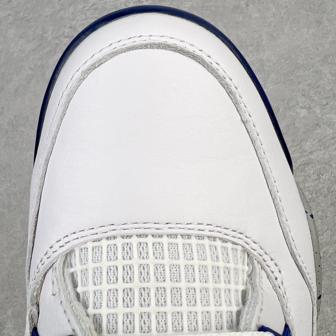 图片[12]-＃GX Air Jordan AJ4 Retro 午夜蓝 DH6927-140 圈内最强四代 独家外贸特供尺码含 45.5 49.5 50.5 耗时半年巨作 全套原纸板楦头开发 原厂特供皮料加持 确保原汁原味 完美呈现四代版型 一比一鞋头弧度高度鞋身弧度 数据细节工艺流程均保持原鞋一致 原厂TPU网格鞋带扣 正确内里网布 菱角分明不变形无多余毛边 柔软性质感一致于原鞋 市场唯一原厂鞋扣模具 背面可见隐藏注塑口 原厂织唛标 原厂飞人电绣工艺 尾指中部跳三针 独家绑鞋带手法 印刷中底布 四线拉帮 米色美纹纸贴合固定 进口港宝加持 后跟自然饱满 全鞋荧光划线卡点 追求极致完美 每一双都是工艺品 多重QC质检 超越公司货的品控标准 实实在在的免检产品 尺码：40 40.5 41 42 42.5 43 44 44.5 45 45.5 46 47.5 48.5 49.5 50.5-选品中心