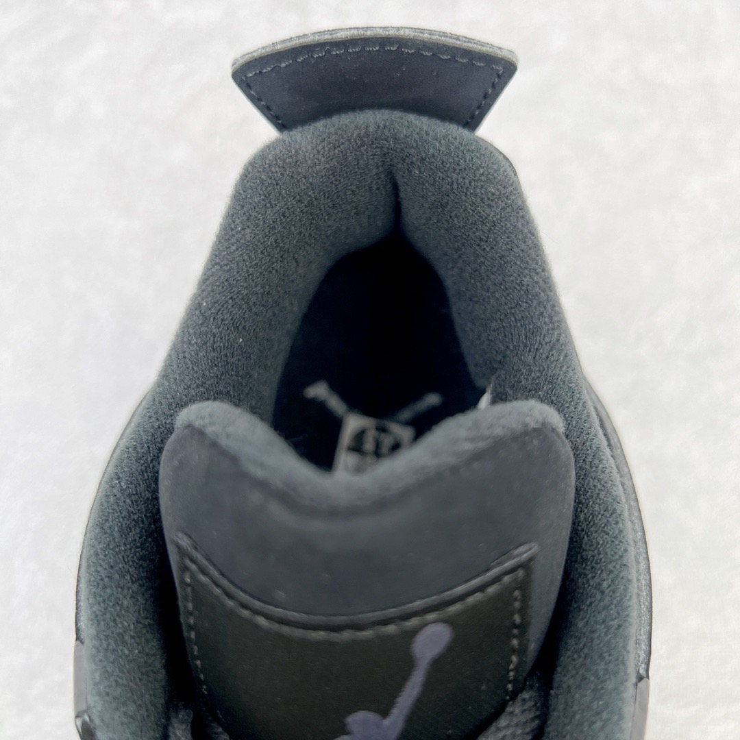 图片[17]-＃GX Air Jordan AJ4 Retro 黑猫 CU1110-010 圈内最强四代 独家外贸特供尺码含 45.5 49.5 50.5 耗时半年巨作 全套原纸板楦头开发 原厂特供皮料加持 确保原汁原味 完美呈现四代版型 一比一鞋头弧度高度鞋身弧度 数据细节工艺流程均保持原鞋一致 原厂TPU网格鞋带扣 正确内里网布 菱角分明不变形无多余毛边 柔软性质感一致于原鞋 市场唯一原厂鞋扣模具 背面可见隐藏注塑口 原厂织唛标 原厂飞人电绣工艺 尾指中部跳三针 独家绑鞋带手法 印刷中底布 四线拉帮 米色美纹纸贴合固定 进口港宝加持 后跟自然饱满 全鞋荧光划线卡点 追求极致完美 每一双都是工艺品 多重QC质检 超越公司货的品控标准 实实在在的免检产品 尺码：40 40.5 41 42 42.5 43 44 44.5 45 45.5 46 47.5 48.5 49.5 50.5-选品中心