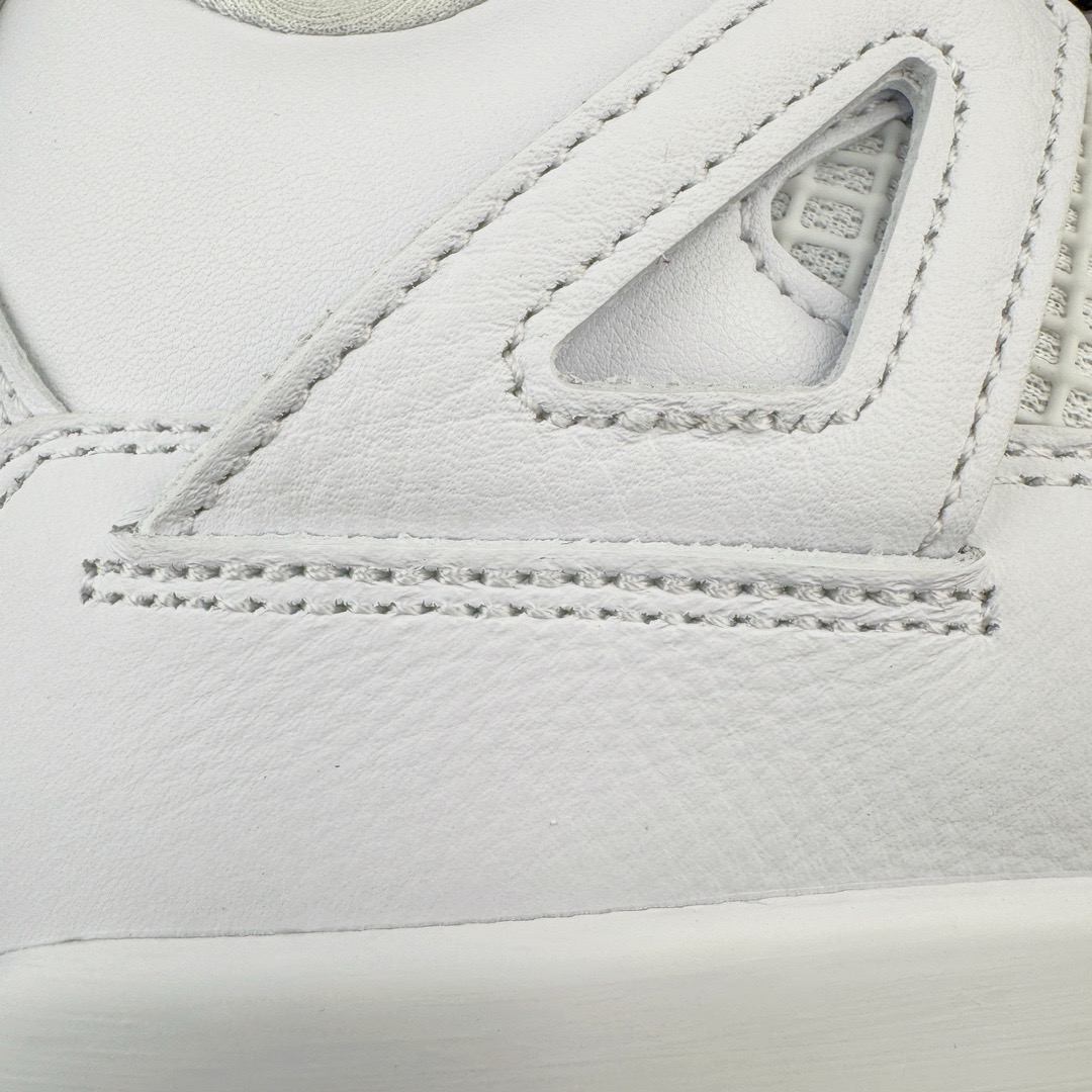 图片[13]-＃GX Air Jordan AJ4 Retro 白紫 CT8527-115 圈内最强四代 独家外贸特供尺码含 45.5 49.5 50.5 耗时半年巨作 全套原纸板楦头开发 原厂特供皮料加持 确保原汁原味 完美呈现四代版型 一比一鞋头弧度高度鞋身弧度 数据细节工艺流程均保持原鞋一致 原厂TPU网格鞋带扣 正确内里网布 菱角分明不变形无多余毛边 柔软性质感一致于原鞋 市场唯一原厂鞋扣模具 背面可见隐藏注塑口 原厂织唛标 原厂飞人电绣工艺 尾指中部跳三针 独家绑鞋带手法 印刷中底布 四线拉帮 米色美纹纸贴合固定 进口港宝加持 后跟自然饱满 全鞋荧光划线卡点 追求极致完美 每一双都是工艺品 多重QC质检 超越公司货的品控标准 实实在在的免检产品 尺码：40 40.5 41 42 42.5 43 44 44.5 45 45.5 46 47.5 48.5 49.5 50.5-选品中心