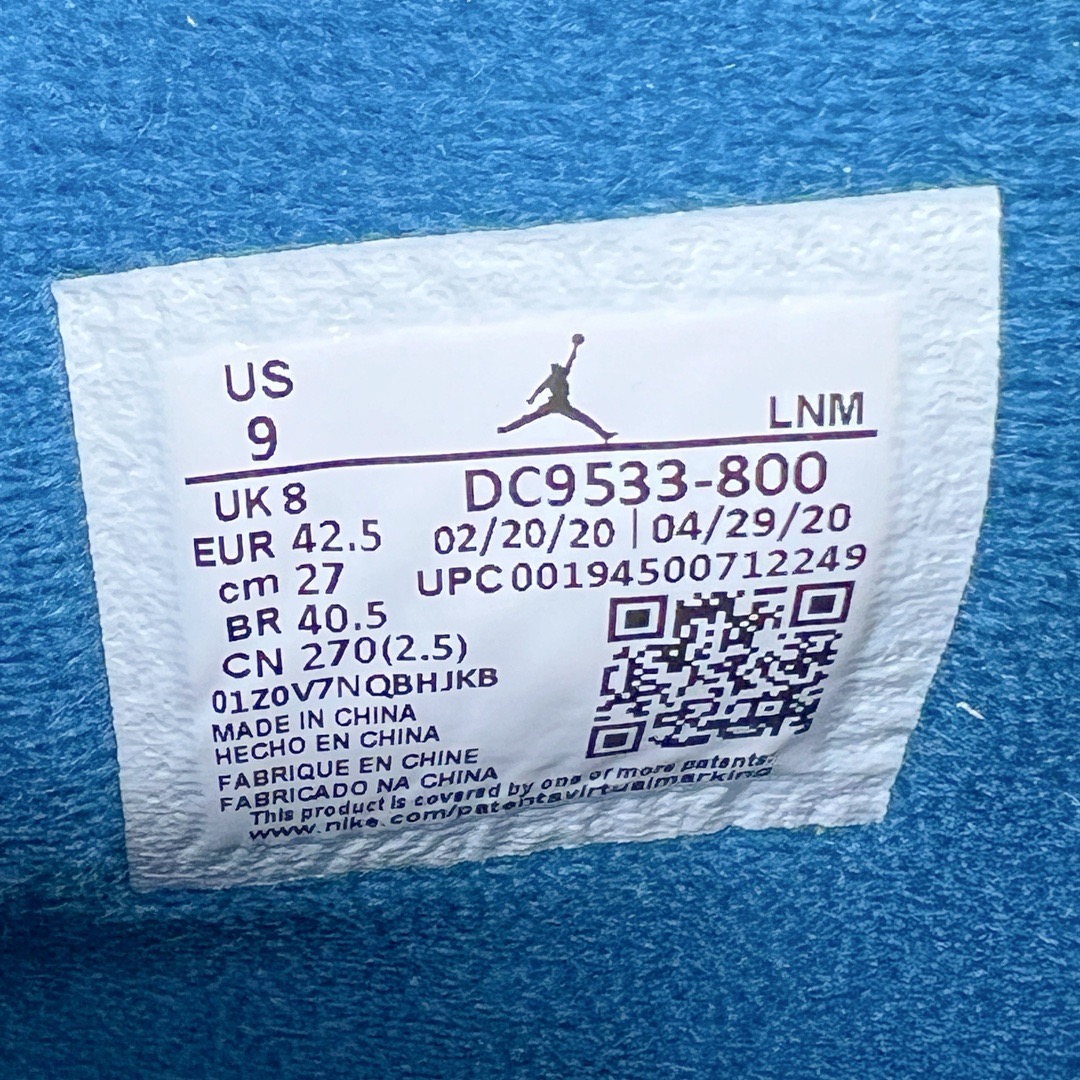 图片[18]-＃GX Union LA x Air Jordan AJ4 Retro SP\\\”Off Noir\\\” UN联名粉红蓝 DC9533-800 圈内最强四代 独家外贸特供尺码含 45.5 49.5 50.5 耗时半年巨作 全套原纸板楦头开发 原厂特供皮料加持 确保原汁原味 完美呈现四代版型 一比一鞋头弧度高度鞋身弧度 数据细节工艺流程均保持原鞋一致 原厂TPU网格鞋带扣 正确内里网布 菱角分明不变形无多余毛边 柔软性质感一致于原鞋 市场唯一原厂鞋扣模具 背面可见隐藏注塑口 原厂织唛标 原厂飞人电绣工艺 尾指中部跳三针 独家绑鞋带手法 印刷中底布 四线拉帮 米色美纹纸贴合固定 进口港宝加持 后跟自然饱满 全鞋荧光划线卡点 追求极致完美 每一双都是工艺品 多重QC质检 超越公司货的品控标准 实实在在的免检产品 尺码：40 40.5 41 42 42.5 43 44 44.5 45 45.5 46 47.5 48.5 49.5 50.5-选品中心