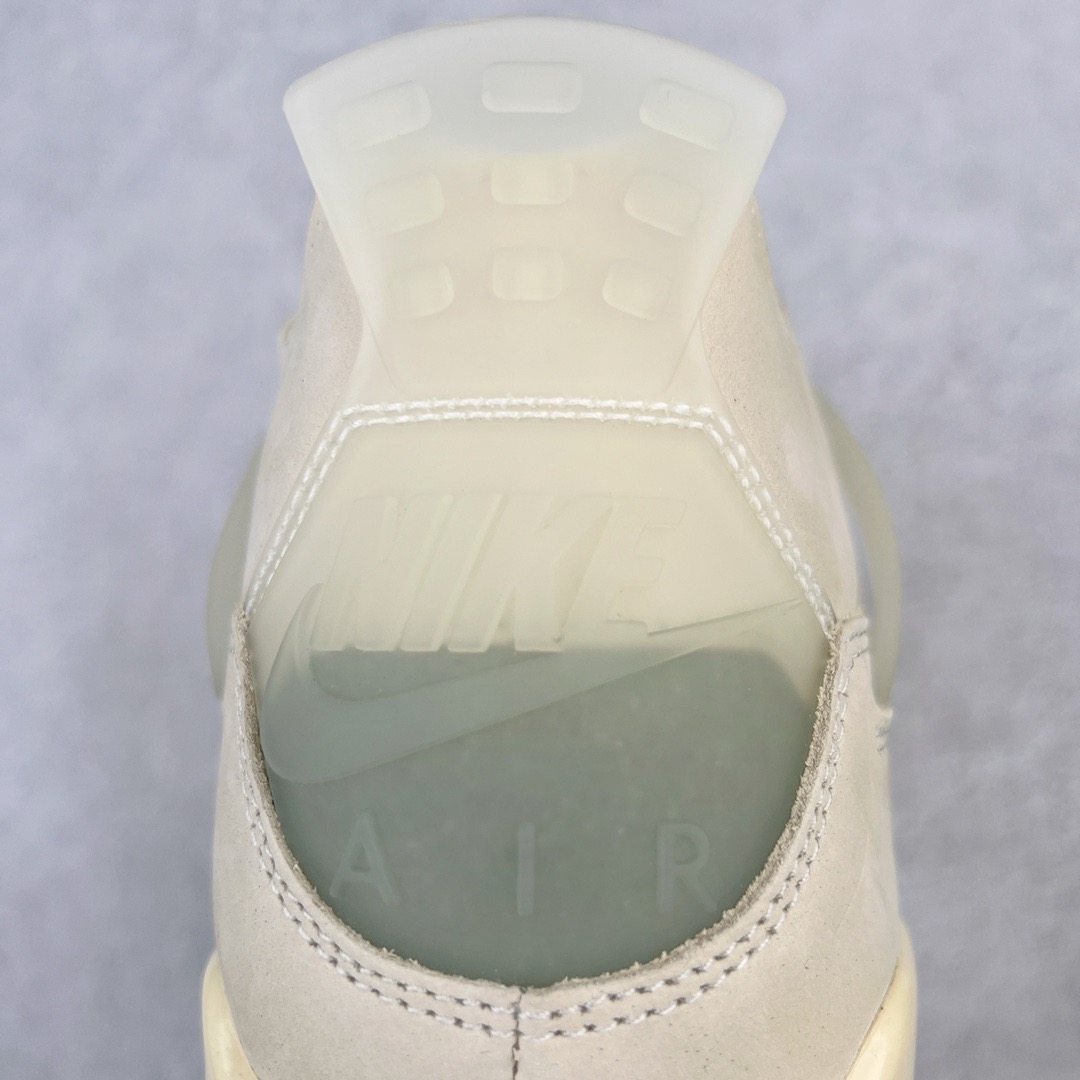图片[14]-＃GX Off-White™ x Air Jordan AJ4 Retro\\\”Cream/Sail\\\” OW联名白帆 CV9388-100 圈内最强四代 独家外贸特供尺码含 45.5 49.5 50.5 耗时半年巨作 全套原纸板楦头开发 原厂特供皮料加持 确保原汁原味 完美呈现四代版型 一比一鞋头弧度高度鞋身弧度 数据细节工艺流程均保持原鞋一致 原厂TPU网格鞋带扣 正确内里网布 菱角分明不变形无多余毛边 柔软性质感一致于原鞋 市场唯一原厂鞋扣模具 背面可见隐藏注塑口 原厂织唛标 原厂飞人电绣工艺 尾指中部跳三针 独家绑鞋带手法 印刷中底布 四线拉帮 米色美纹纸贴合固定 进口港宝加持 后跟自然饱满 全鞋荧光划线卡点 追求极致完美 每一双都是工艺品 多重QC质检 超越公司货的品控标准 实实在在的免检产品 尺码：40 40.5 41 42 42.5 43 44 44.5 45 45.5 46 47.5 48.5 49.5 50.5-选品中心