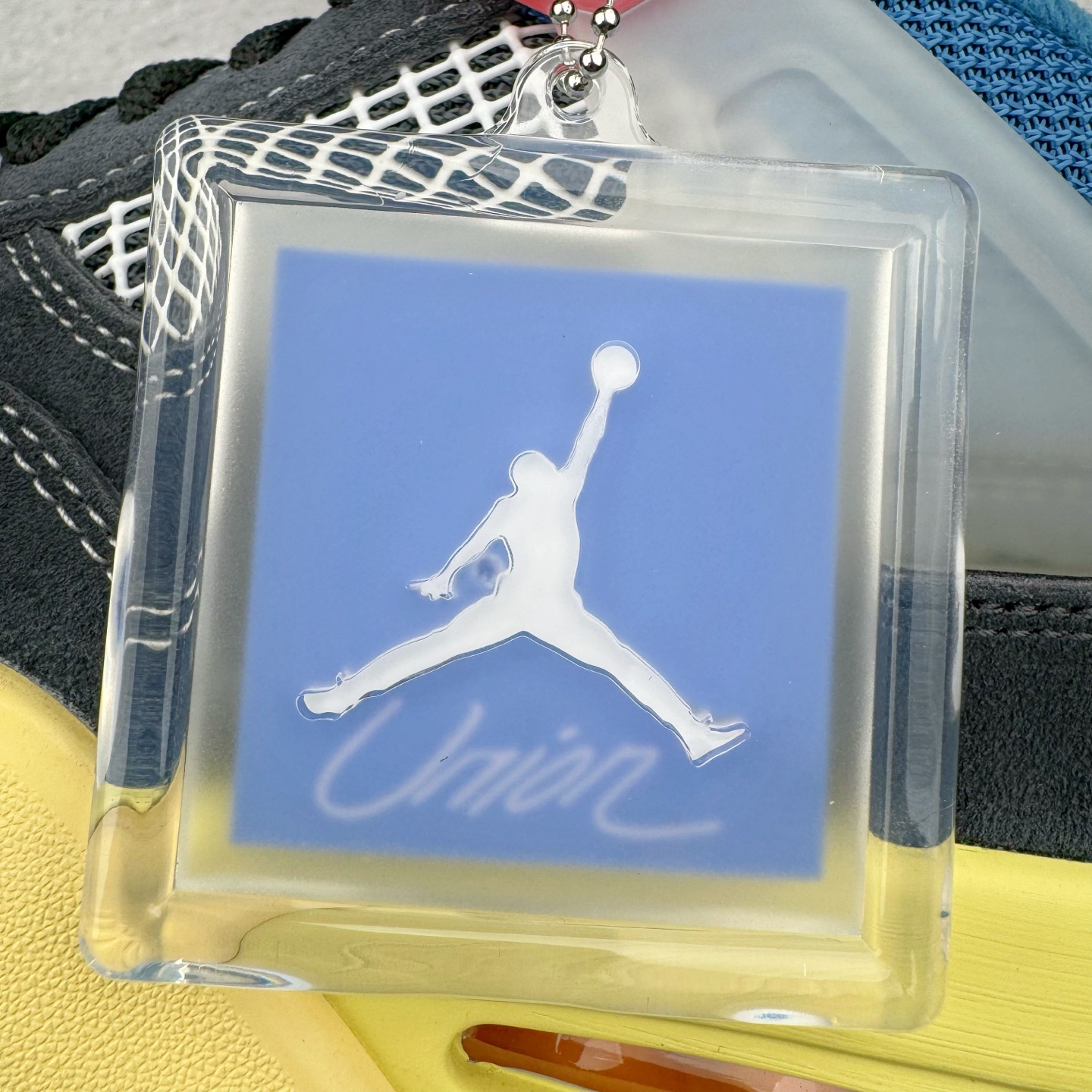 图片[11]-＃PK纯原 Union LA x Air Jordan AJ4 Retro \\\”Off Noir\\\” UN联名黑蓝 DC9533-001 耗时半年巨作 全套原纸板楦头开发 原厂特供皮料加持 确保原汁原味 完美呈现四代版型 一比一鞋头弧度高度鞋身弧度 数据细节工艺流程均保持原鞋一致 原厂TPU网格鞋带扣 正确内里网布 菱角分明不变形无多余毛边 柔软性质感一致于原鞋 原厂织唛标 原厂飞人电绣工艺 尾指中部跳三针 独家绑鞋带手法 印刷中底布 四线拉帮 米色美纹纸贴合固定 进口港宝加持 后跟自然饱满 全鞋荧光划线卡点 追求极致完美 每一双都是工艺品 多重QC质检 超越公司货的品控标准 实实在在的免检产品 尺码：40 40.5 41 42 42.5 43 44 44.5 45 46 47.5-选品中心