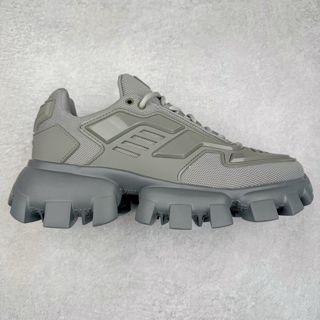 图片[3]-PRADA Cloudbust Thunder 普拉达厚底低帮休闲鞋 该鞋款选用织物和橡胶打造 诠释繁复精致的鞋型 锯齿状橡胶胎面花纹精雕细琢 橡胶饰片赋予鞋面立体效果 尺码：36 37 38 39 40 41 42 43 44 45 46 比运动鞋偏大一码-选品中心