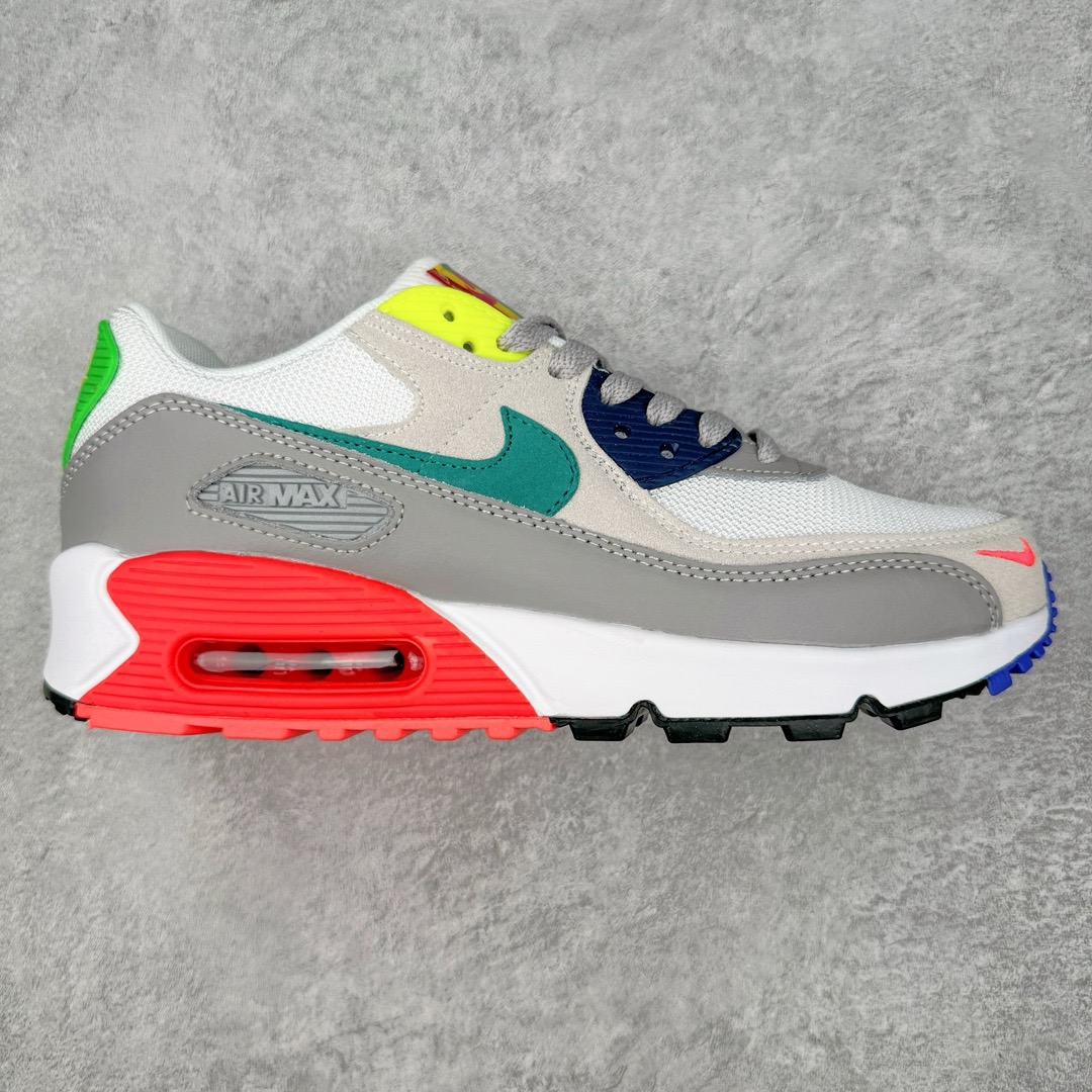 图片[5]-＃MX版 NK Air MAX 90 气垫复古减震跑步鞋 经典重温 独家陆续补货 外单专供大厂出品 品质稳定 一百余色 终端操作 Air Max 90于1990年推出 来自Air Max系列 在Air Max 1的基础上改进而得 增加了气垫面积 外型上也更为流线 最特別的就是加入了菱纹塑胶嵌板 为Air Max 90增添了许多潮流气息 皮革鞋面 造就出色耐穿性和支撑力 Max Air缓震配置搭配泡棉中底 令Air Max 90轻盈而舒适 华夫格橡胶外底 铸就Air Max 90非凡的抓地力 而Air Max 90不仅是一双跑鞋 它成功跨越了时间的演进 成为了球鞋文化与潮流圈中最熟为人知的鞋款之一 尺码：36 36.5 37.5 38 38.5 39 40 40.5 41 42 42.5 43 44 44.5 45-选品中心