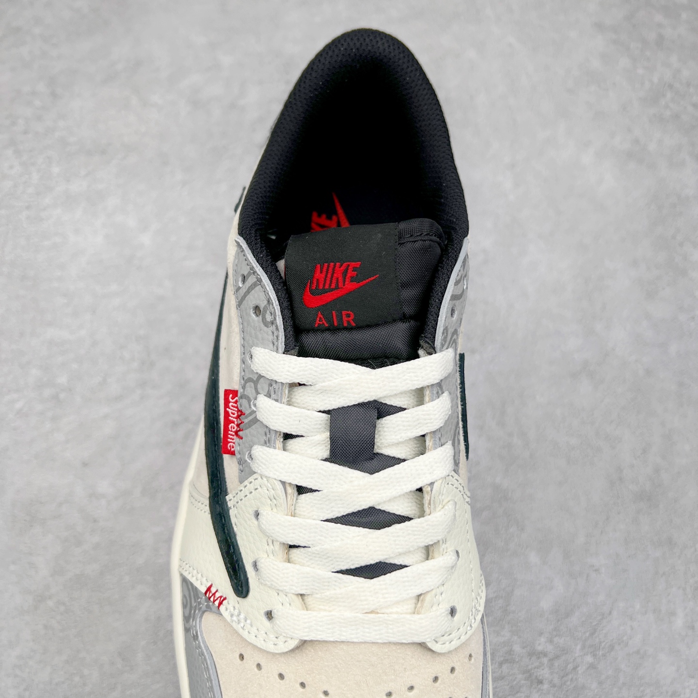 图片[5]-TS x Air Jordan AJ1 Low 倒钩低帮联名定制配色 DM7866-078 原厂内置气垫魔块 A模大底 头层小牛皮 鞋舌AJ原厂专用牛津布+AJ专用反口珍珠布+原厂无杂质高弹内里海棉+特殊封边弹力鞋带 尺码：36 36.5 37.5 38 38.5 39 40 40.5 41 42 42.5 43 44 44.5 45 46 47.5-选品中心