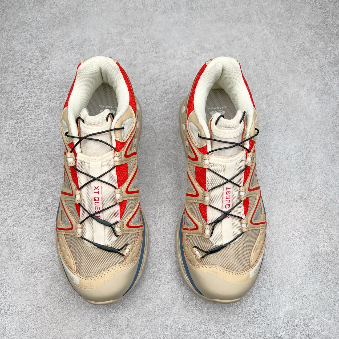 图片[2]-＃C版 Salomon XT-QUEST ADV 萨洛蒙潮流越野机能户外功能鞋 纯原外贸平台特供订单 耗时半年巨作 全套原纸板楦头开发 原厂特供网布配套加持 确保原汁原味 完美呈现版型 原档数据独家私模五层组合大底 男女鞋同步官方开发至46.5 原装Ortholite轻量化鞋垫 中底布带钢印编号 原厂TPU锁扣 进口港宝加持 后跟自然饱满 还原公司包裹性 基于 SALOMON 初代 XT 鞋身造型并搭载 4D ADVANCED CHASSIS™ 大底打造而成 为这款 XT-QUEST 带来了多项足部控制与保护等功能性 如在运动过程中控制左右晃动的过程而提高稳定性、改善长途越野过程中足中到足尖的过渡、提高感知岩石的精确度以抵抗尖锐物体对脚底的伤害以及采用动态缓冲来增强穿着舒适感 从而减轻疲劳感 使 XT-QUEST 成为一双舒适且安全的户外之履 尺码：36 36.5 37.5 38 38.5 39 40 40.5 41 42 42.5 43 44 44.5 45 46 46.5-选品中心