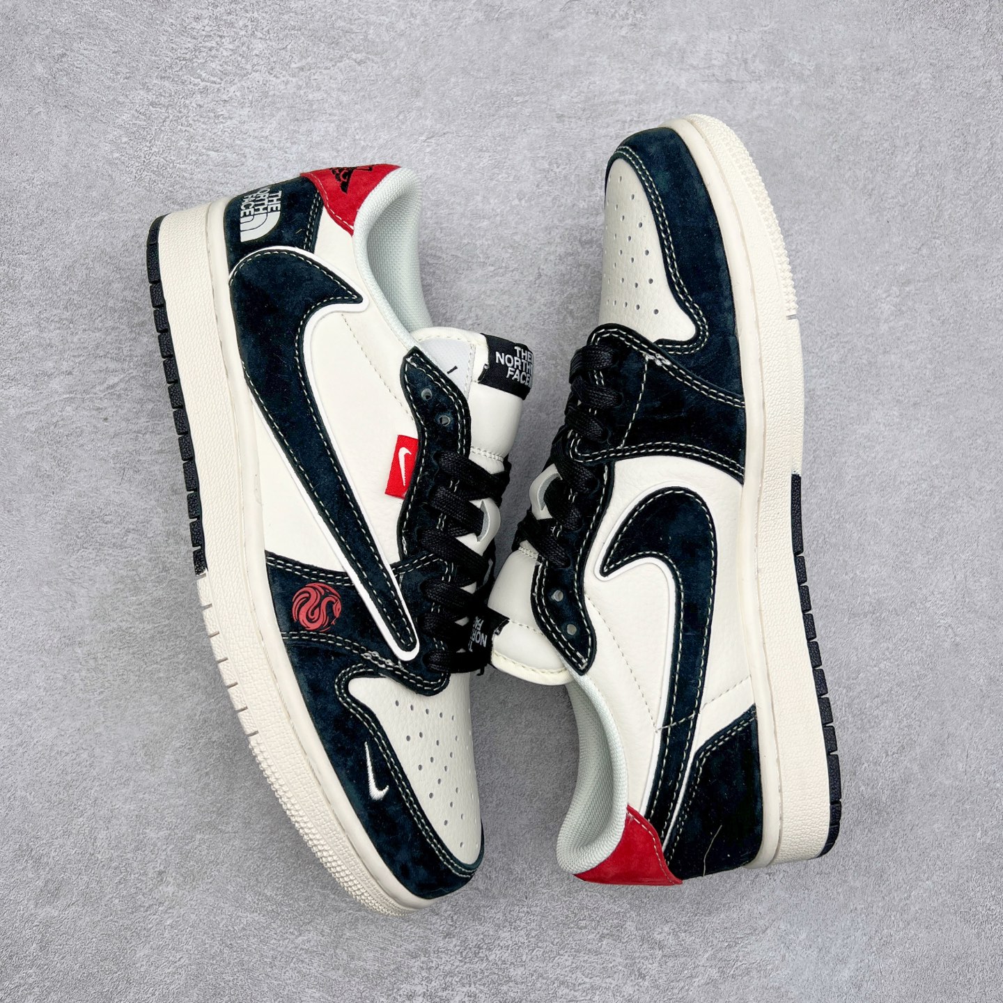 图片[3]-TS x Air Jordan AJ1 Low 倒钩低帮联名定制配色 SJ2068-146 原厂内置气垫魔块 A模大底 头层小牛皮 鞋舌AJ原厂专用牛津布+AJ专用反口珍珠布+原厂无杂质高弹内里海棉+特殊封边弹力鞋带 尺码：36 36.5 37.5 38 38.5 39 40 40.5 41 42 42.5 43 44 44.5 45 46 47.5-选品中心