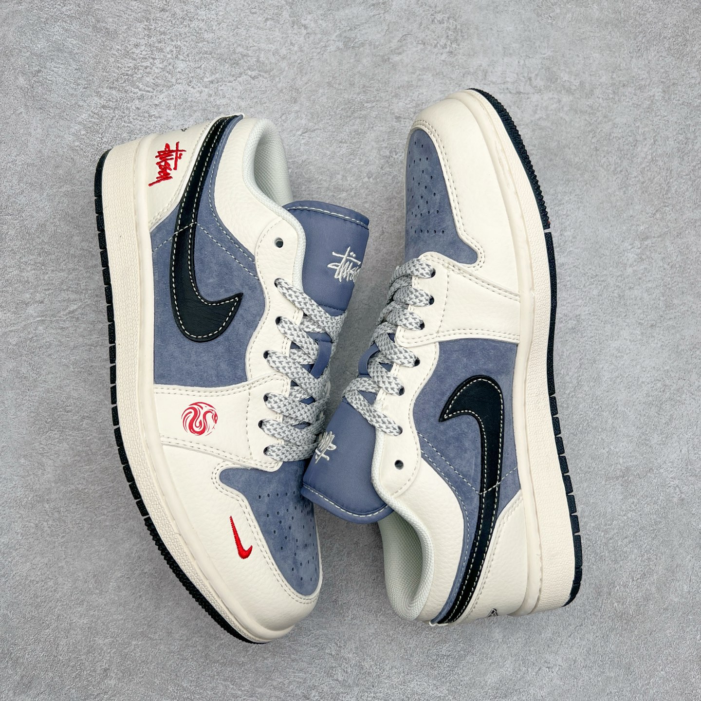 图片[3]-Air Jordan AJ1 Low 低帮定制 XX3318-517 原厂内置气垫魔块 A模大底 头层小牛皮 鞋舌AJ原厂专用牛津布+AJ专用反口珍珠布+原厂无杂质高弹内里海棉+特殊封边弹力鞋带 尺码：36 36.5 37.5 38 38.5 39 40 40.5 41 42 42.5 43 44 44.5 45 46 47.5-选品中心