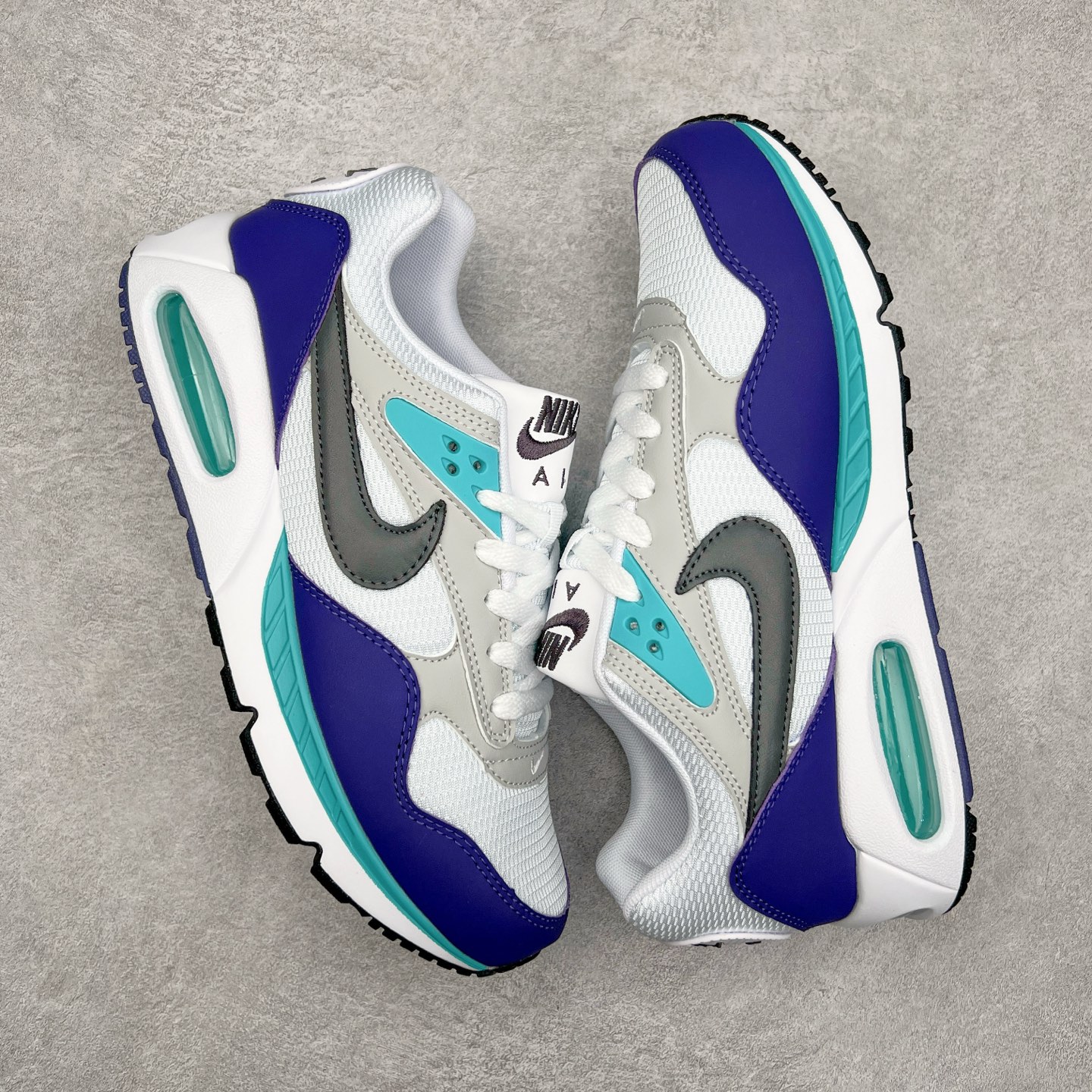 图片[3]-NK Air Max Correlate 关联系列低帮气垫百搭休闲运动慢跑鞋 580518 选用网眼鞋面 脚感舒适透气 鞋舌、鞋侧及后跟处饰有品牌标识 简约大气又时尚 采用经典系带开合方式 可自由调节松紧度 泡棉中底搭载Max Air气垫 具有良好的回弹性及缓震性能 橡胶外底可防滑耐磨 提升抓地力 尺码：36 36.5 37.5 38 38.5 39 40 40.5 41 42-选品中心