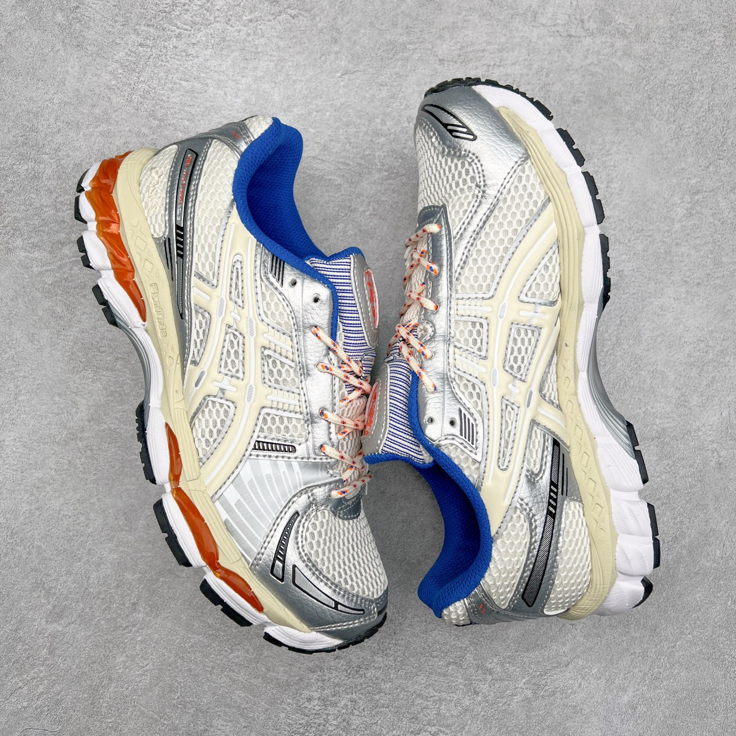 图片[3]-KITH x Asics Gel Kayano 12.1\\\”Cream/Pure Aqua\\\”亚瑟士卡亚诺12.1代系列低帮轻量缓震休闲运动跑步鞋 采用环保太空合成革配合透气网眼布鞋面材质 中底3D可视GEL缓震胶效果 升级EVA全新缓震中底部位科技组合耐磨橡胶外底片 尺码：36 37 37.5 38 39 39.5 40.5 41.5 42 42.5 43.5 44 44.5 45-选品中心