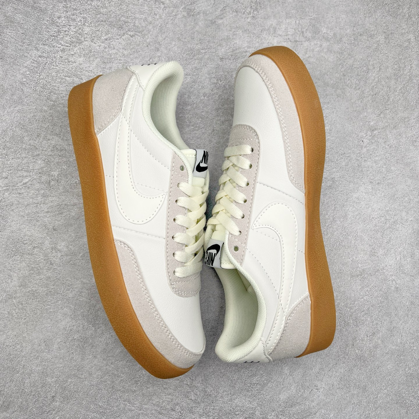 图片[3]-＃平台订单 J.Crew x NK Killshot II Leather 联名复古板鞋 采用米白色皮革制作鞋身 Swoosh 点缀其中 最后搭载棕色生胶大底 流露出满满的复古气气息 尺码：36 36.5 37.5 38 38.5 39 40 40.5 41 42 42.5 43 44-选品中心