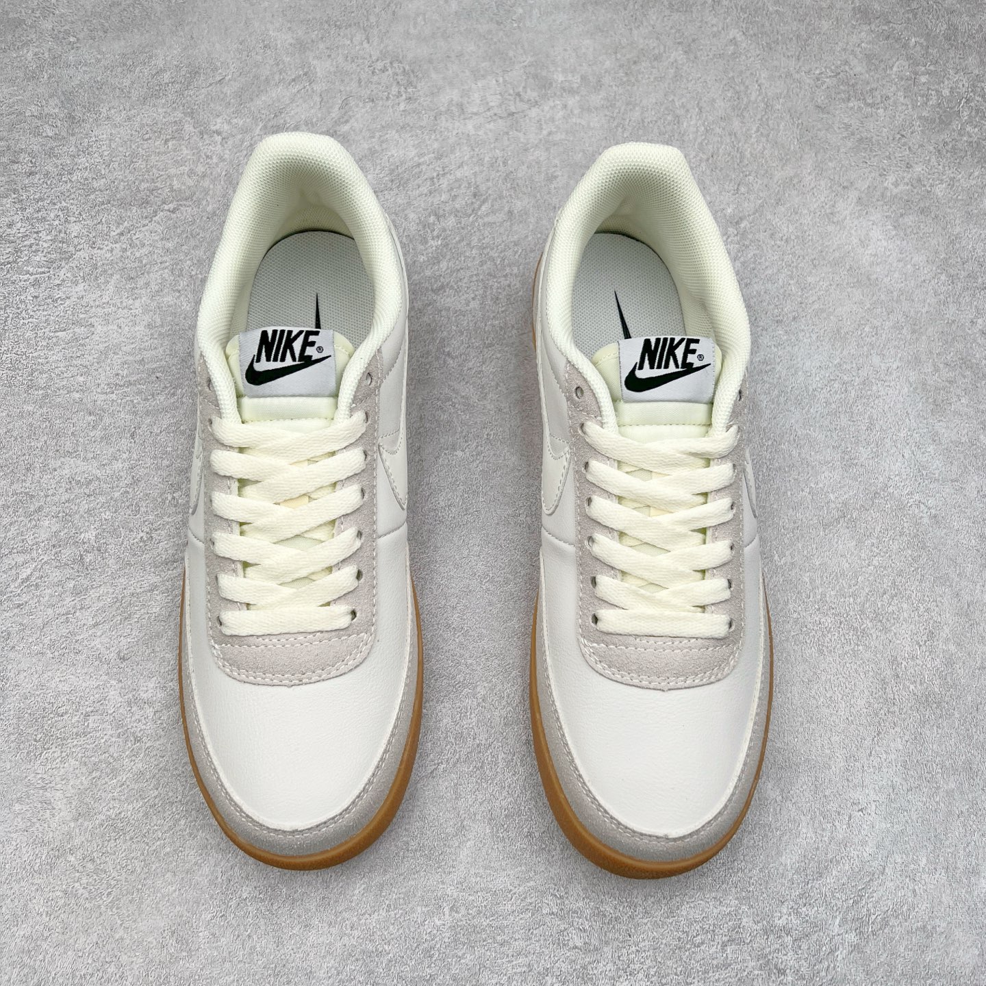 图片[2]-＃平台订单 J.Crew x NK Killshot II Leather 联名复古板鞋 采用米白色皮革制作鞋身 Swoosh 点缀其中 最后搭载棕色生胶大底 流露出满满的复古气气息 尺码：36 36.5 37.5 38 38.5 39 40 40.5 41 42 42.5 43 44-选品中心