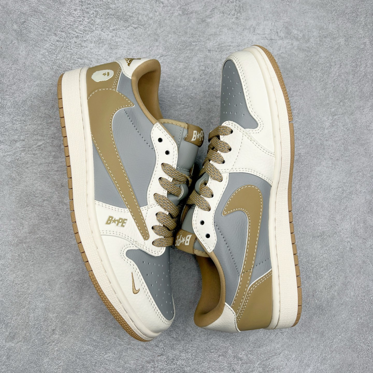 图片[3]-TS x Air Jordan AJ1 Low 倒钩低帮联名定制配色 DIY6188-003 原厂内置气垫魔块 A模大底 头层小牛皮 鞋舌AJ原厂专用牛津布+AJ专用反口珍珠布+原厂无杂质高弹内里海棉+特殊封边弹力鞋带 尺码：36 36.5 37.5 38 38.5 39 40 40.5 41 42 42.5 43 44 44.5 45 46 47.5-选品中心