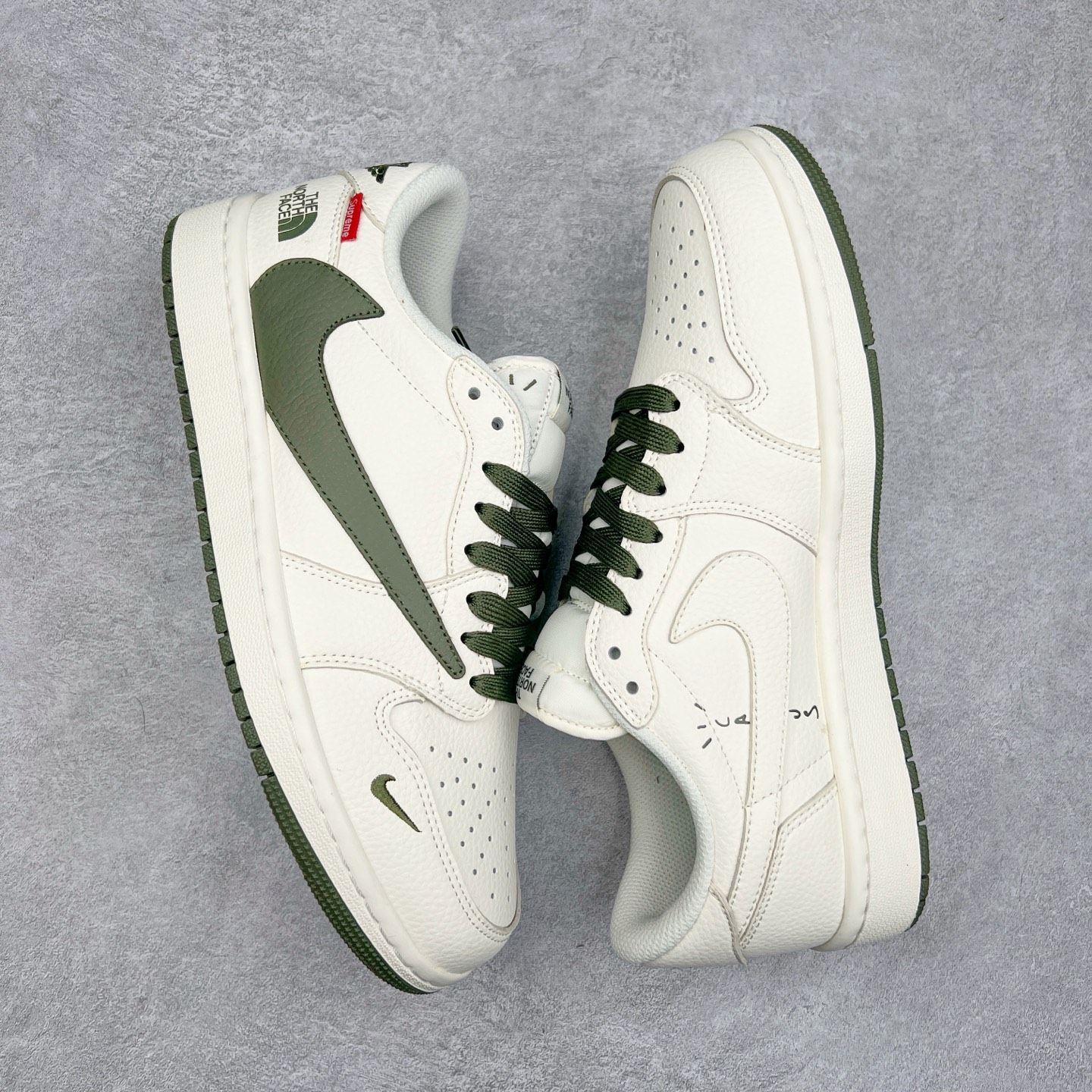 图片[3]-TS x Air Jordan AJ1 Low 倒钩低帮联名定制配色 DIY6188-005 原厂内置气垫魔块 A模大底 头层小牛皮 鞋舌AJ原厂专用牛津布+AJ专用反口珍珠布+原厂无杂质高弹内里海棉+特殊封边弹力鞋带 尺码：36 36.5 37.5 38 38.5 39 40 40.5 41 42 42.5 43 44 44.5 45 46 47.5-选品中心