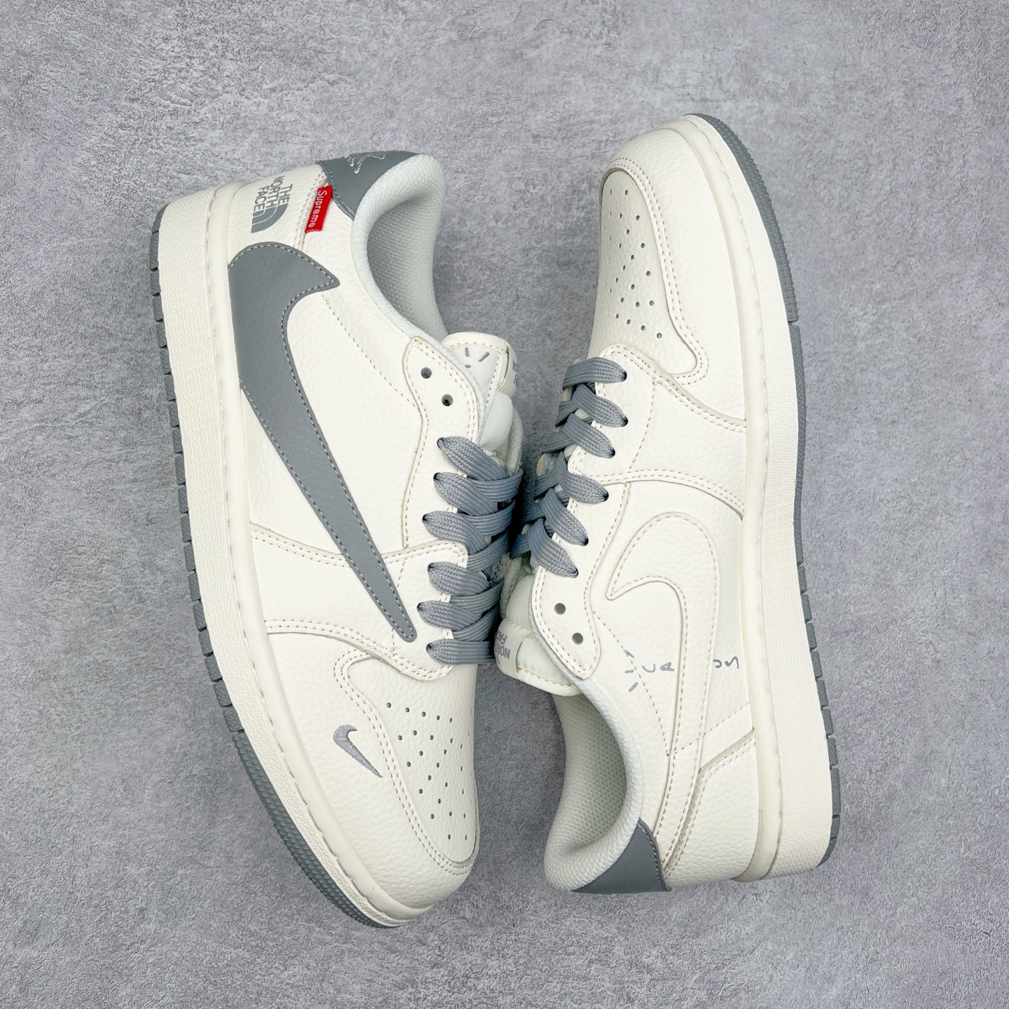 图片[3]-TS x Air Jordan AJ1 Low 倒钩低帮联名定制配色 DIY6188-001 原厂内置气垫魔块 A模大底 头层小牛皮 鞋舌AJ原厂专用牛津布+AJ专用反口珍珠布+原厂无杂质高弹内里海棉+特殊封边弹力鞋带 尺码：36 36.5 37.5 38 38.5 39 40 40.5 41 42 42.5 43 44 44.5 45 46 47.5-选品中心