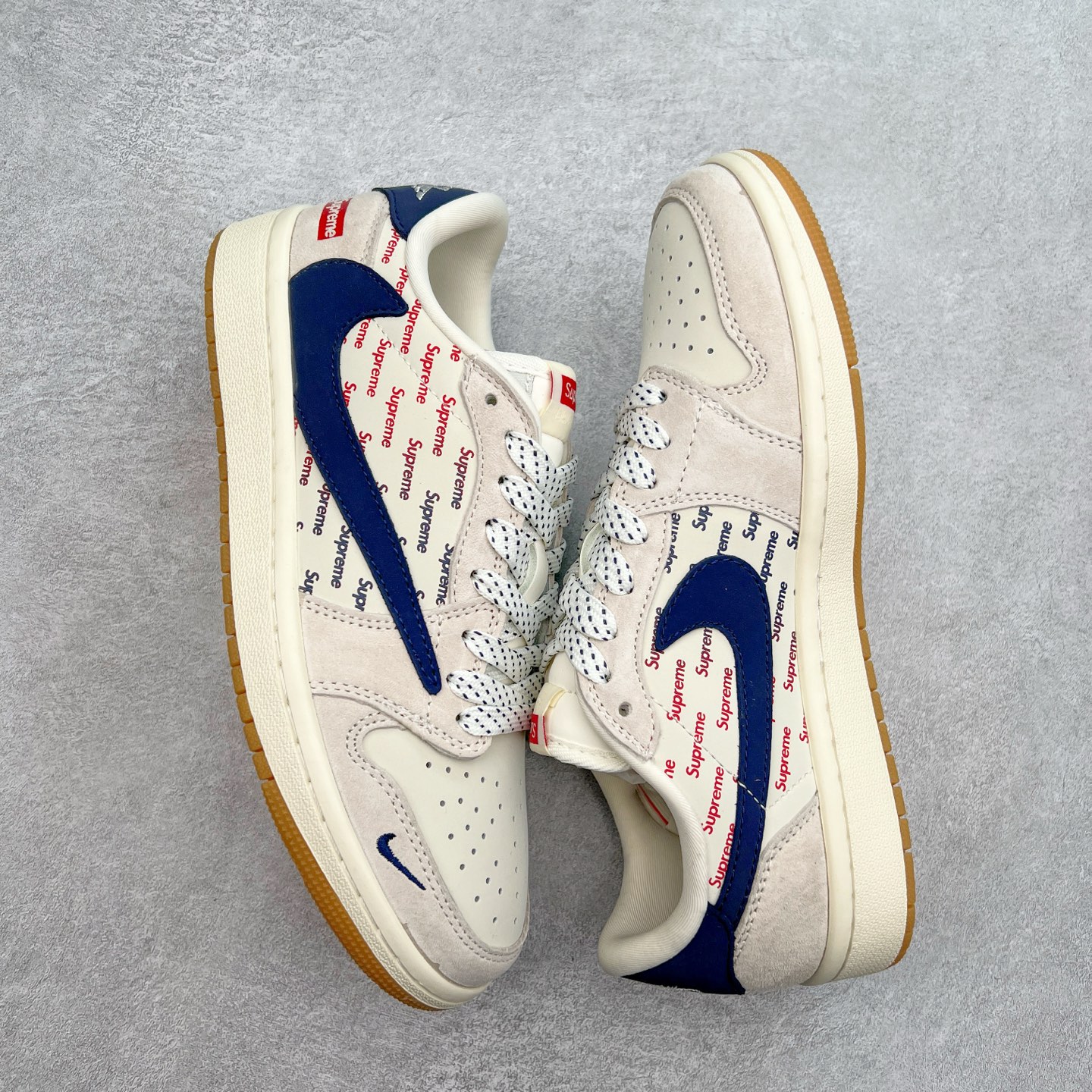 图片[3]-TS x Air Jordan AJ1 Low 倒钩低帮联名定制配色 JH6088-613 原厂内置气垫魔块 A模大底 头层小牛皮 鞋舌AJ原厂专用牛津布+AJ专用反口珍珠布+原厂无杂质高弹内里海棉+特殊封边弹力鞋带 尺码：36 36.5 37.5 38 38.5 39 40 40.5 41 42 42.5 43 44 44.5 45 46 47.5-选品中心