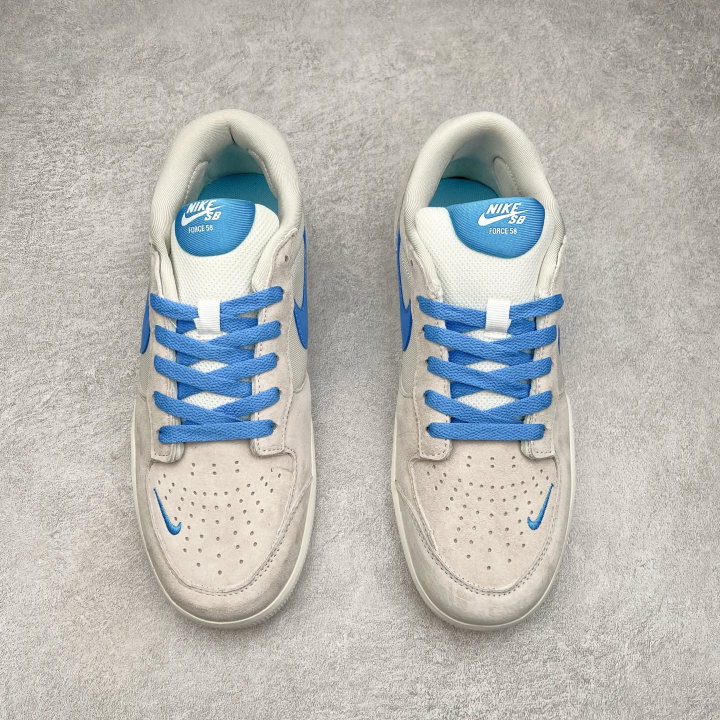 图片[2]-＃福利特价 NK SB Force 58 空军58系列低帮休闲运动滑板板鞋 鞋面由帆布和麂皮拼接 层次感丰富 搭配硫化外底 耐磨耐穿 鞋舌及中底后跟处饰有SB Logo 表明鞋款身份 采用包边设计 经久耐穿 硫化结构则有效提升灵活性 穿上这款全新推出的创意力作 助你耀动街头 尺码：36 36.5 37.5 38 38.5 39 40 40.5 41 42 42.5 43 44 45-选品中心