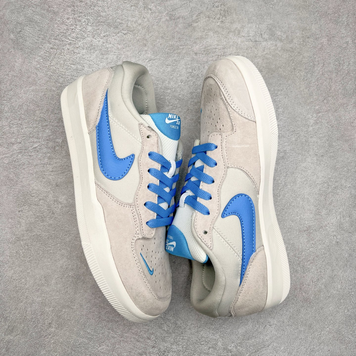 图片[3]-＃福利特价 NK SB Force 58 空军58系列低帮休闲运动滑板板鞋 鞋面由帆布和麂皮拼接 层次感丰富 搭配硫化外底 耐磨耐穿 鞋舌及中底后跟处饰有SB Logo 表明鞋款身份 采用包边设计 经久耐穿 硫化结构则有效提升灵活性 穿上这款全新推出的创意力作 助你耀动街头 尺码：36 36.5 37.5 38 38.5 39 40 40.5 41 42 42.5 43 44 45-选品中心