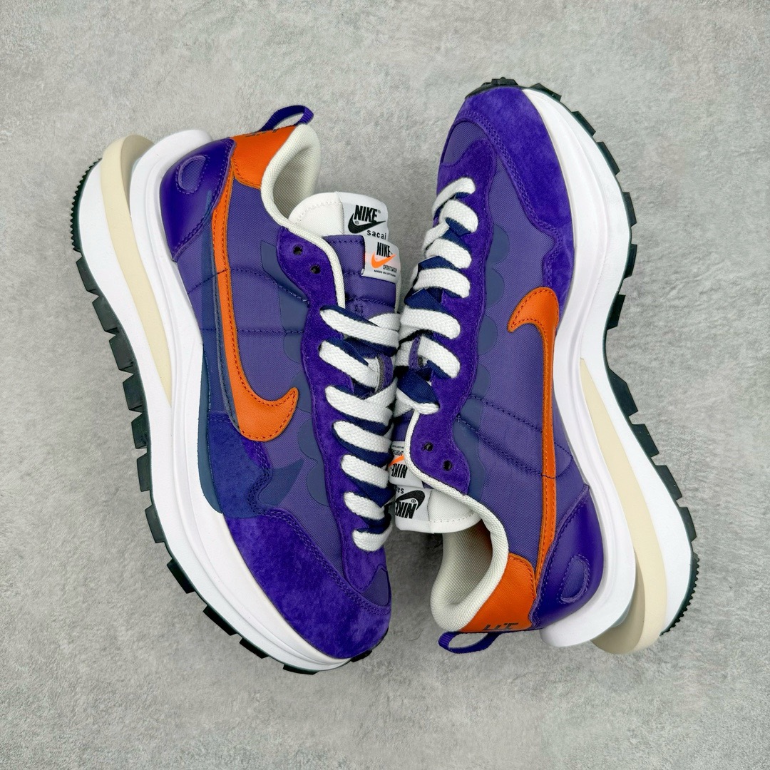 图片[3]-＃XP纯原福利 Sacai x NK VaporWaffle 联名款华夫3.0潮流休闲增高运动鞋 全套原楦原纸版原鞋开模 全网最具灵魂的版型 皮料卡色质感均保持原鞋一致 原装油墨Logo手工描漆 原装大底米色部分外尖内方 大底开口上翘弧度 后跟开口弧度高度原鞋一致 全鞋电脑针车 原厂鞋舌织唛标 原盒原配 中文合格证质保卡 客订外包保护盒 尺码对应库存明细‼️-选品中心