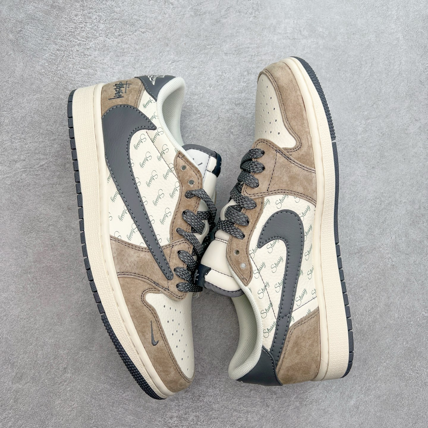 图片[3]-TS x Air Jordan AJ1 Low 倒钩低帮联名定制配色 XZ6188-690 原厂内置气垫魔块 A模大底 头层小牛皮 鞋舌AJ原厂专用牛津布+AJ专用反口珍珠布+原厂无杂质高弹内里海棉+特殊封边弹力鞋带 尺码：36 36.5 37.5 38 38.5 39 40 40.5 41 42 42.5 43 44 44.5 45 46 47.5-选品中心
