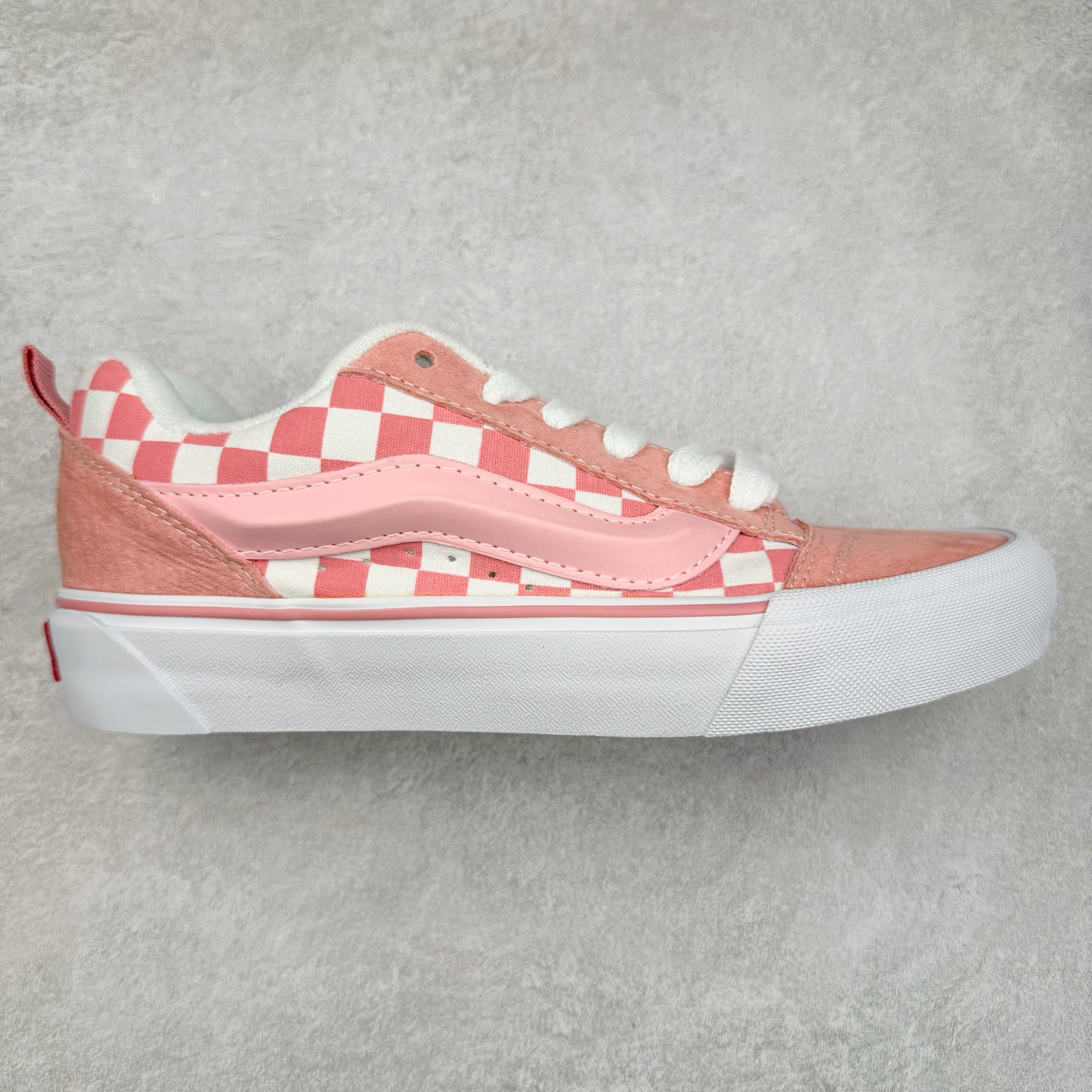 Vans Knu Skool 少女粉格 面包鞋 舒适时尚防滑耐磨低帮休闲板鞋 尺码：35 36 36.5 37 38 38.5 39 40 40.5 41 42 42.5 43 44-选品中心
