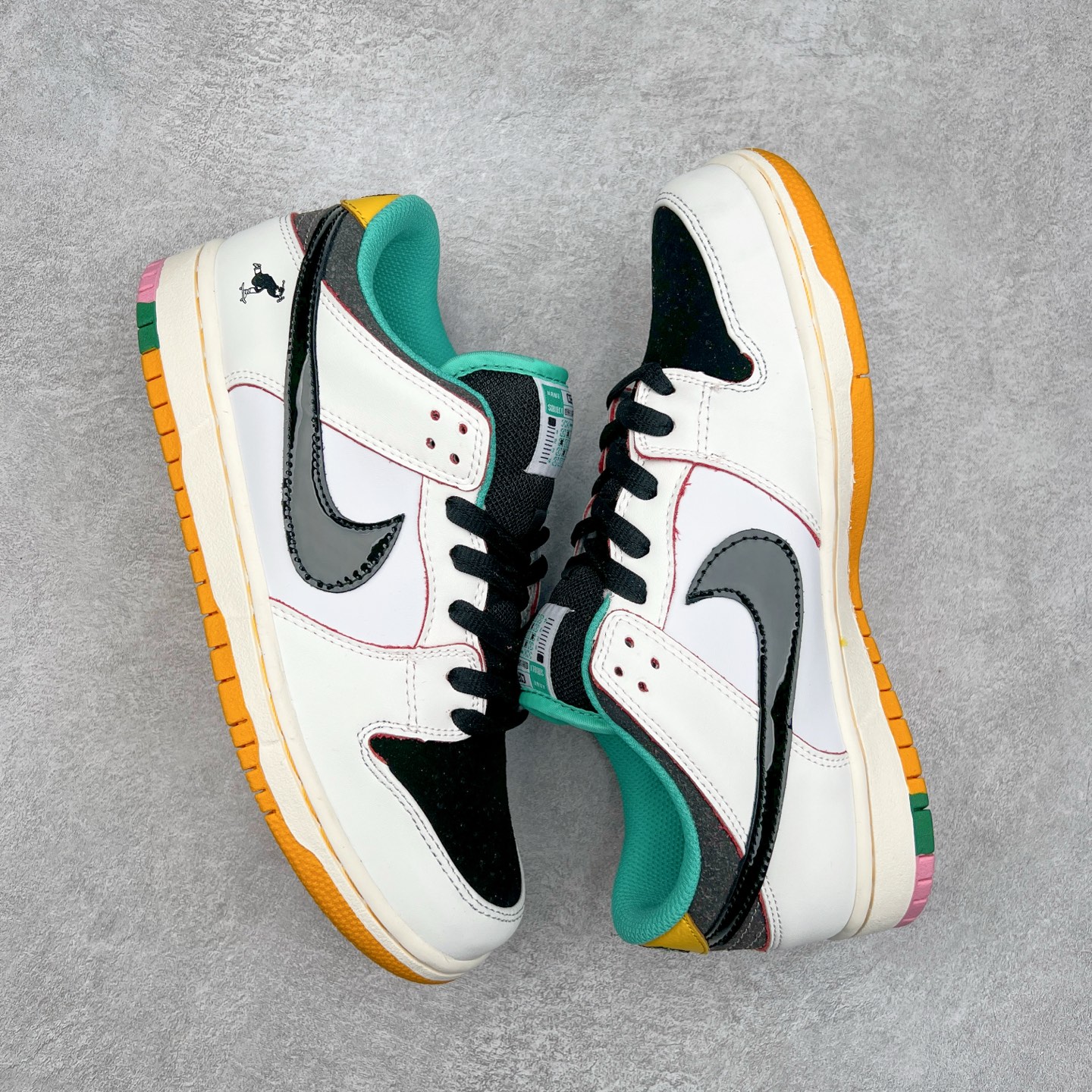 图片[3]-NK Dunk Low HJ4132-100 全新支线性价比拉满 迎合行情定价 正确头层皮料 细节均购入原鞋校对开发 全套原纸板楦头加持 细节品控鞋型稳定 独家私模官方最新原厂磨具打造大底 鞋头坡度极致还原 原盒原配 玻璃冲刀 超高清洁度 全鞋零毛边皮料切割 正确中底布背胶中底布拉帮走线 尺码：36 36.5 37.5 38 38.5 39 40 40.5 41 42 42.5 43 44 44.5 45 46-选品中心